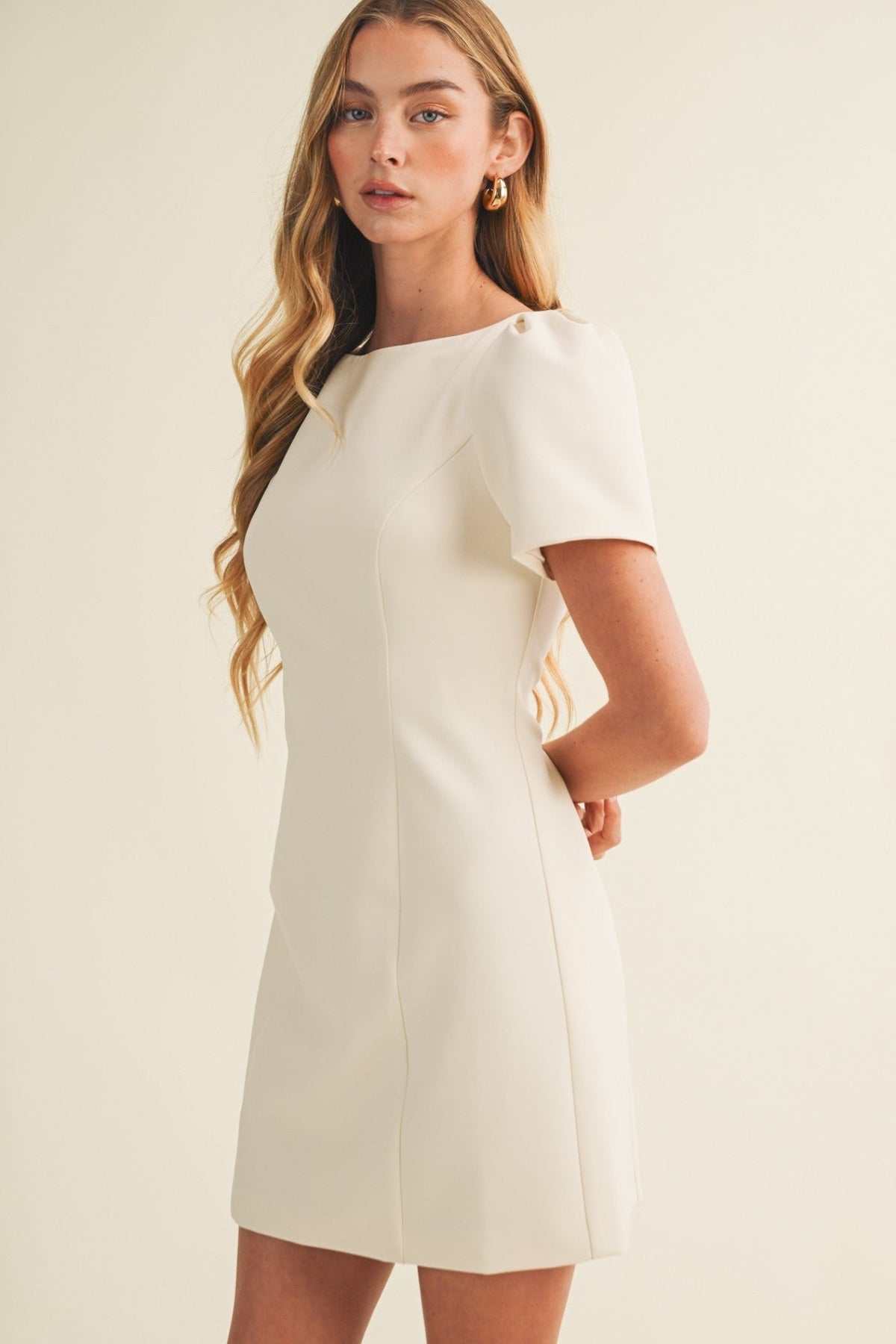 HEIDI BOATNECK MINI DRESS