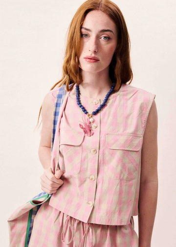 AURORA PINK SLEEVELESS VEST