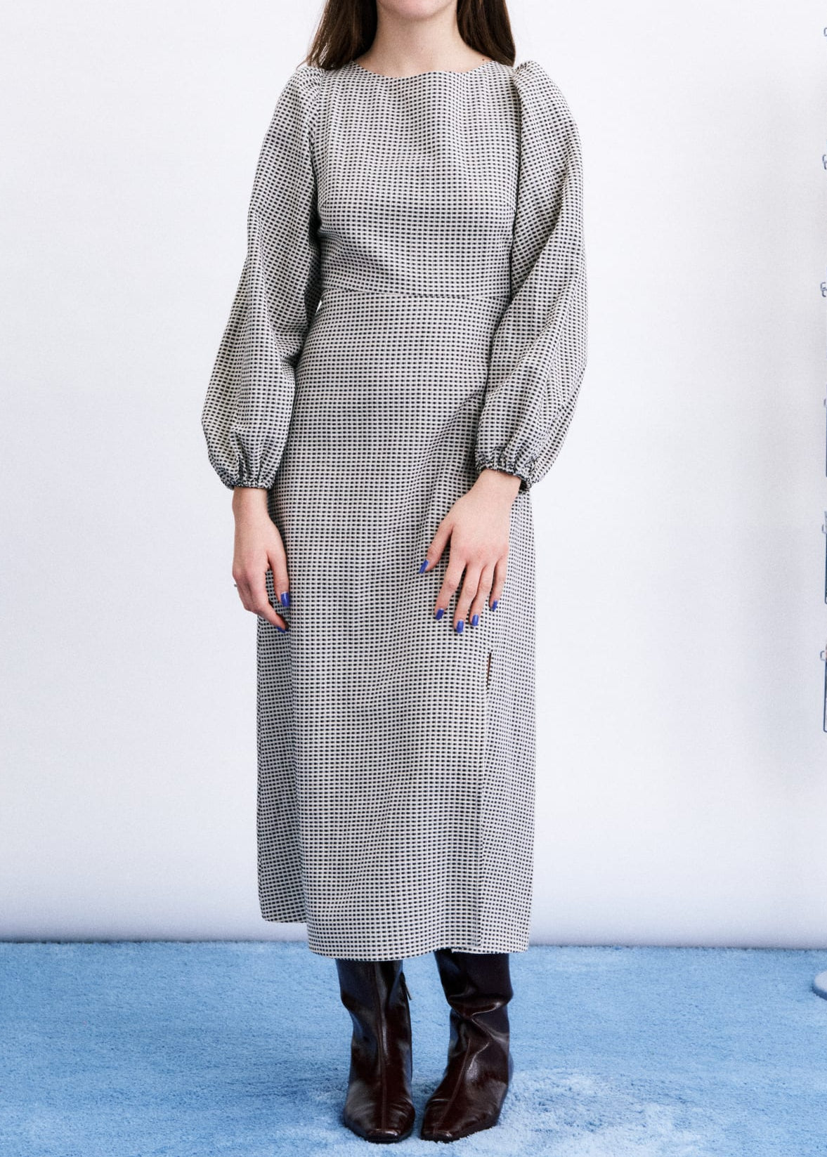 PAVEY LONGSLEEVE MIDI DRESS