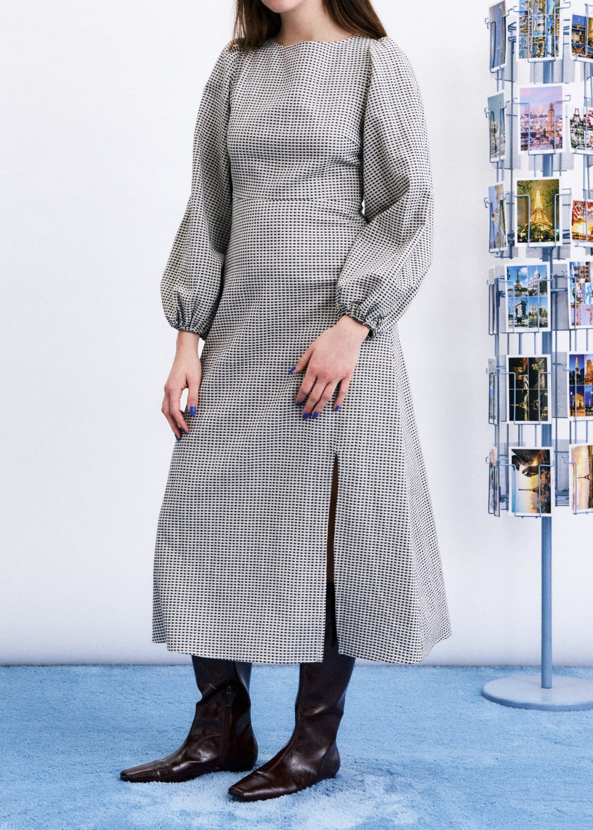 PAVEY LONGSLEEVE MIDI DRESS