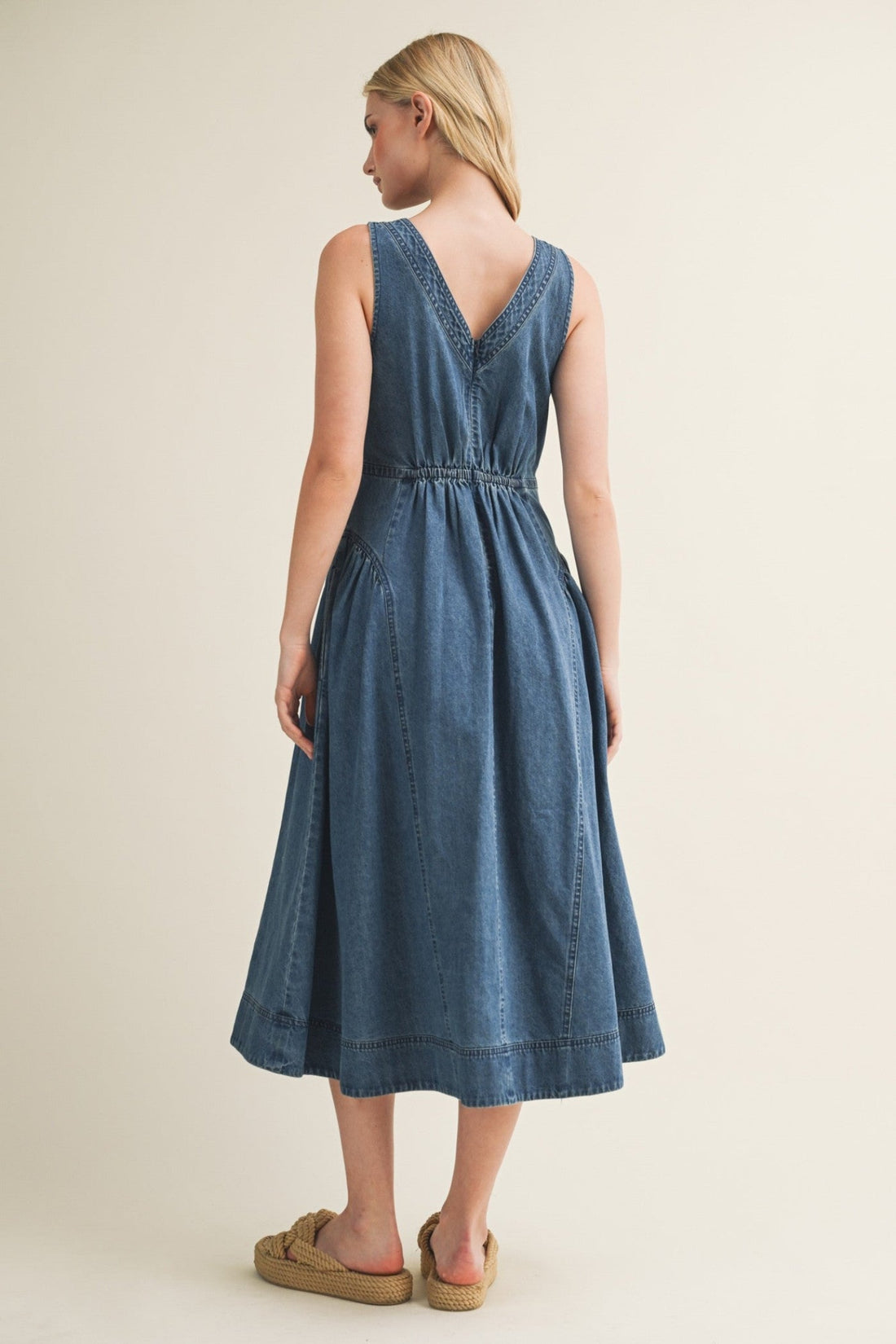 JULIA DENIM MIDI DRESS