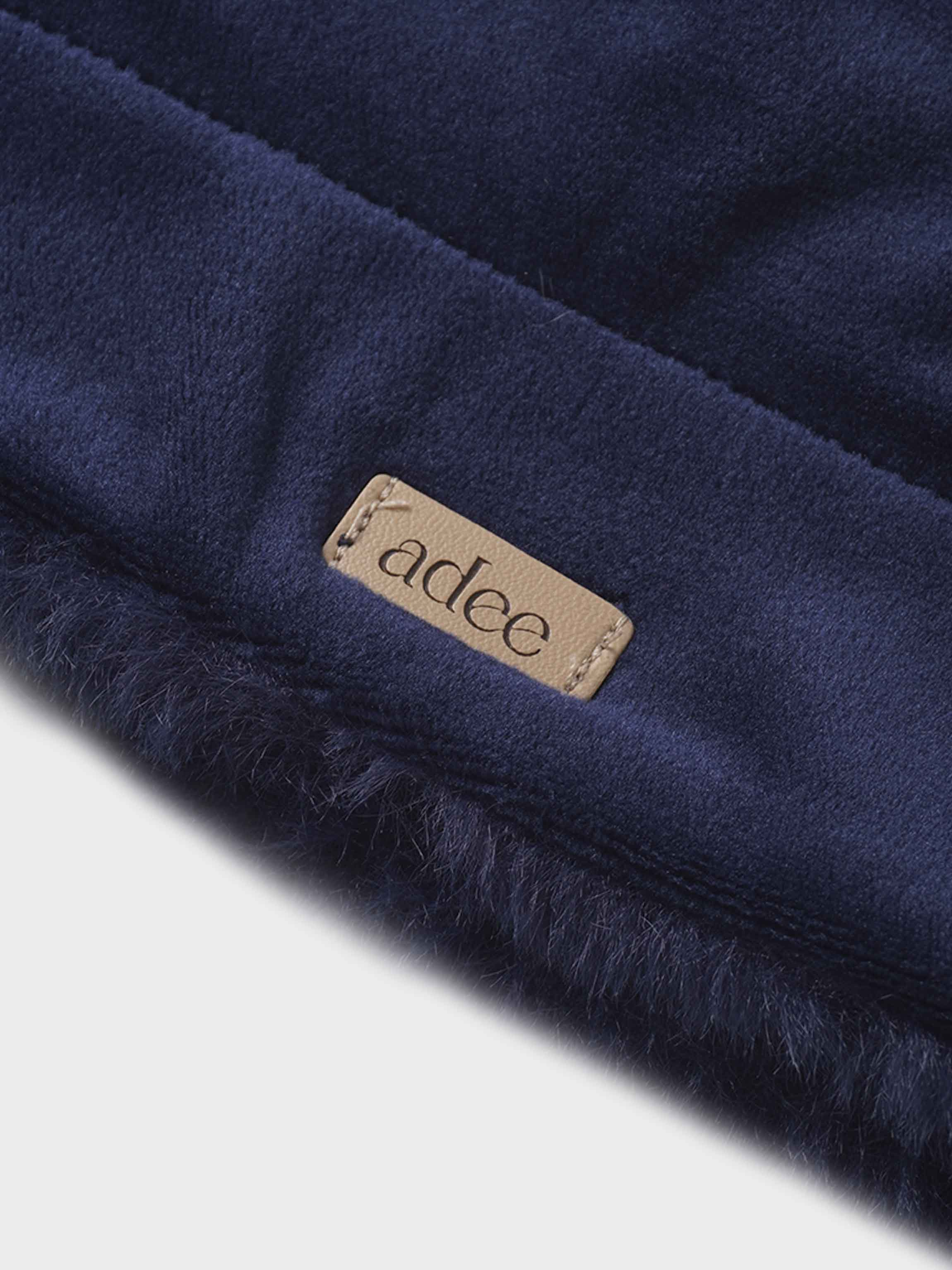 Plush Velour Blanket - Navy