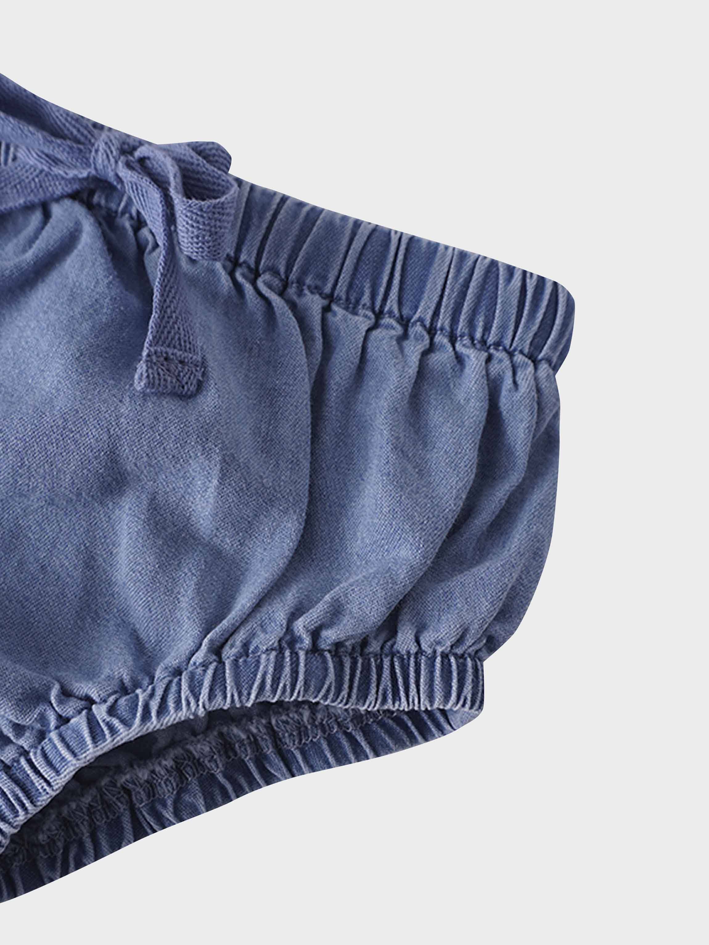 Draw String Bloomer-Light Denim