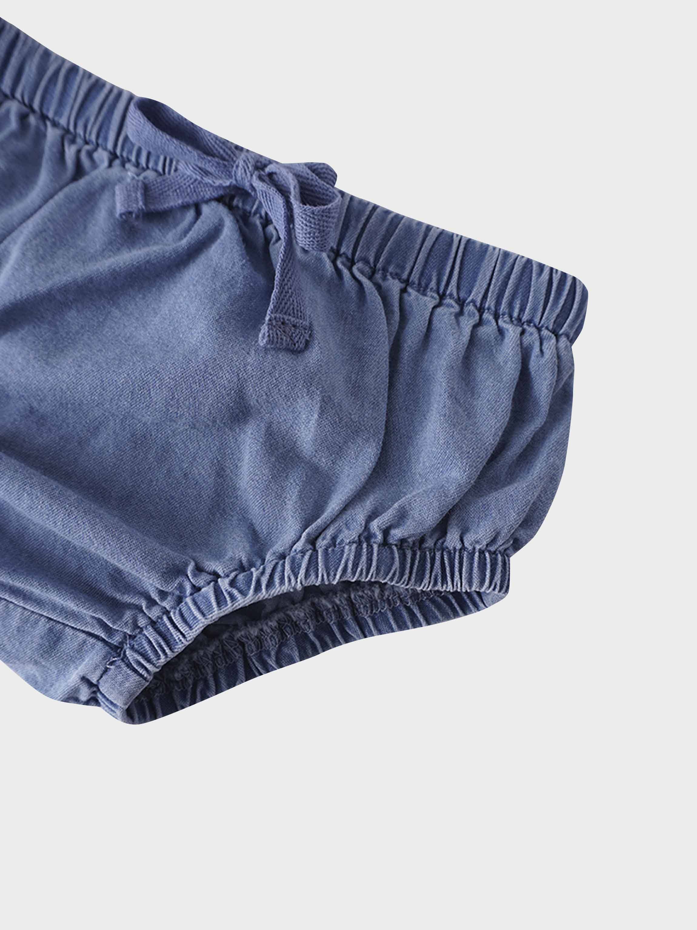 Draw String Bloomer-Light Denim