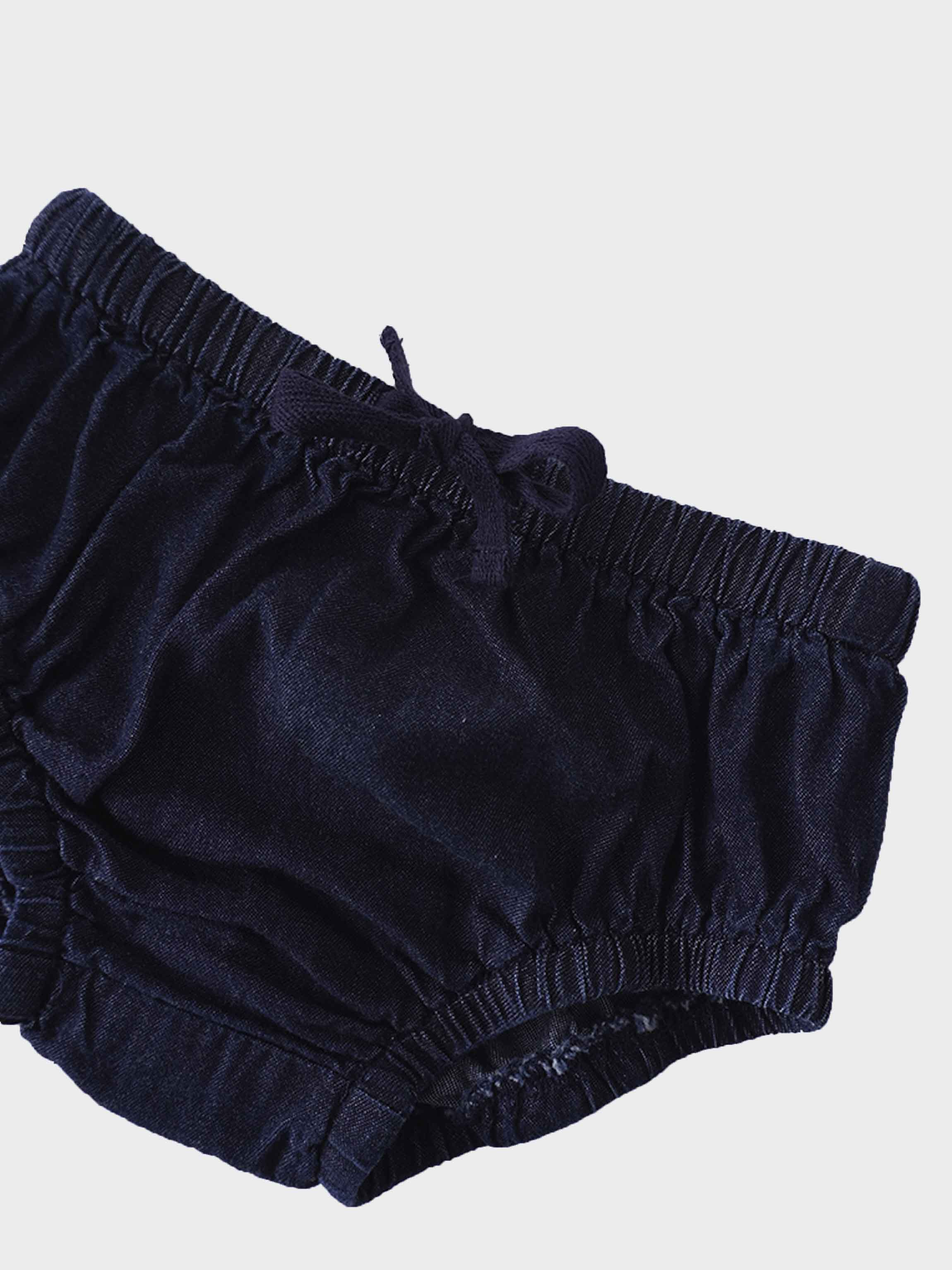 Draw String Bloomer-Dark Denim