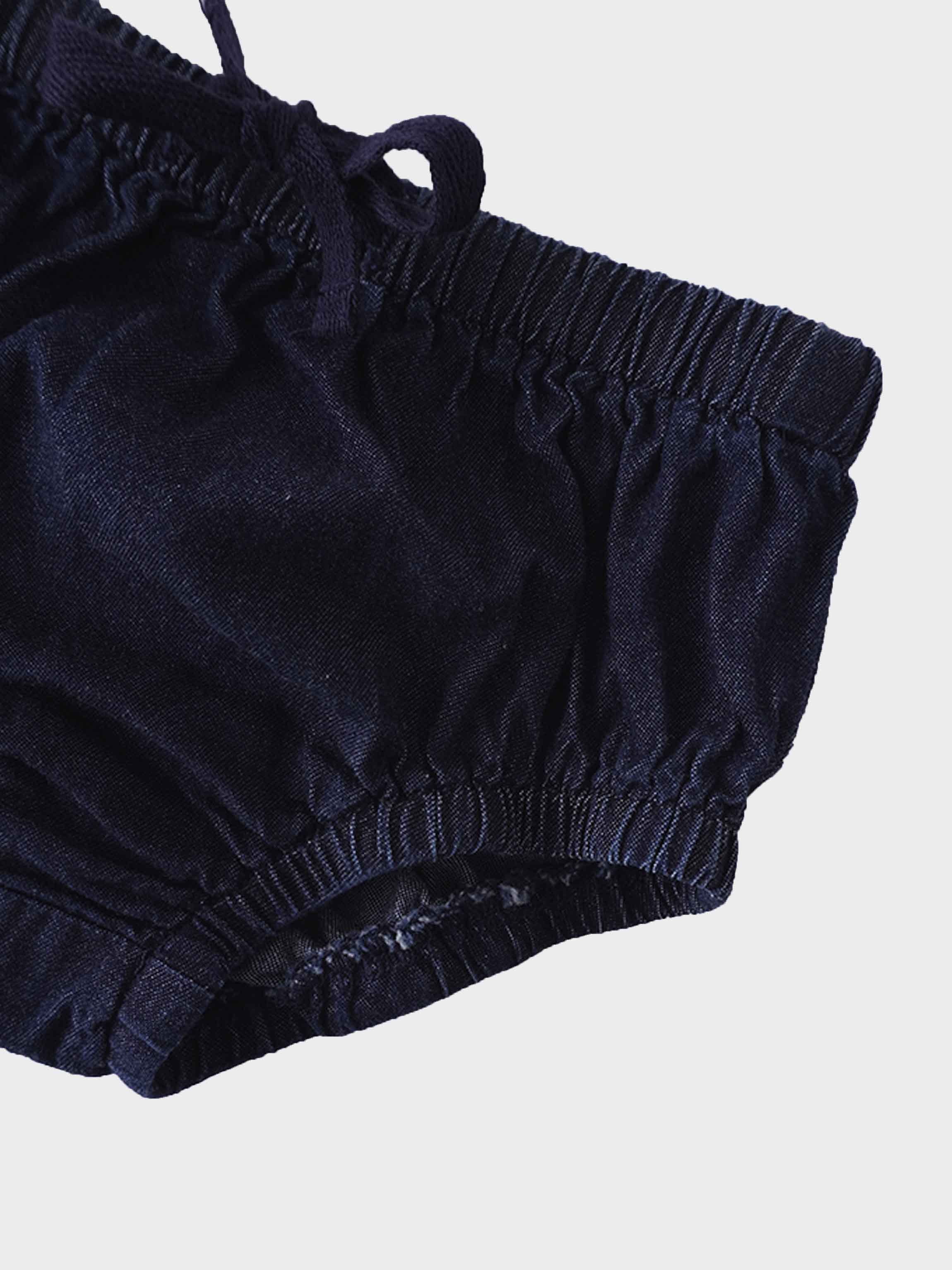 Draw String Bloomer-Dark Denim