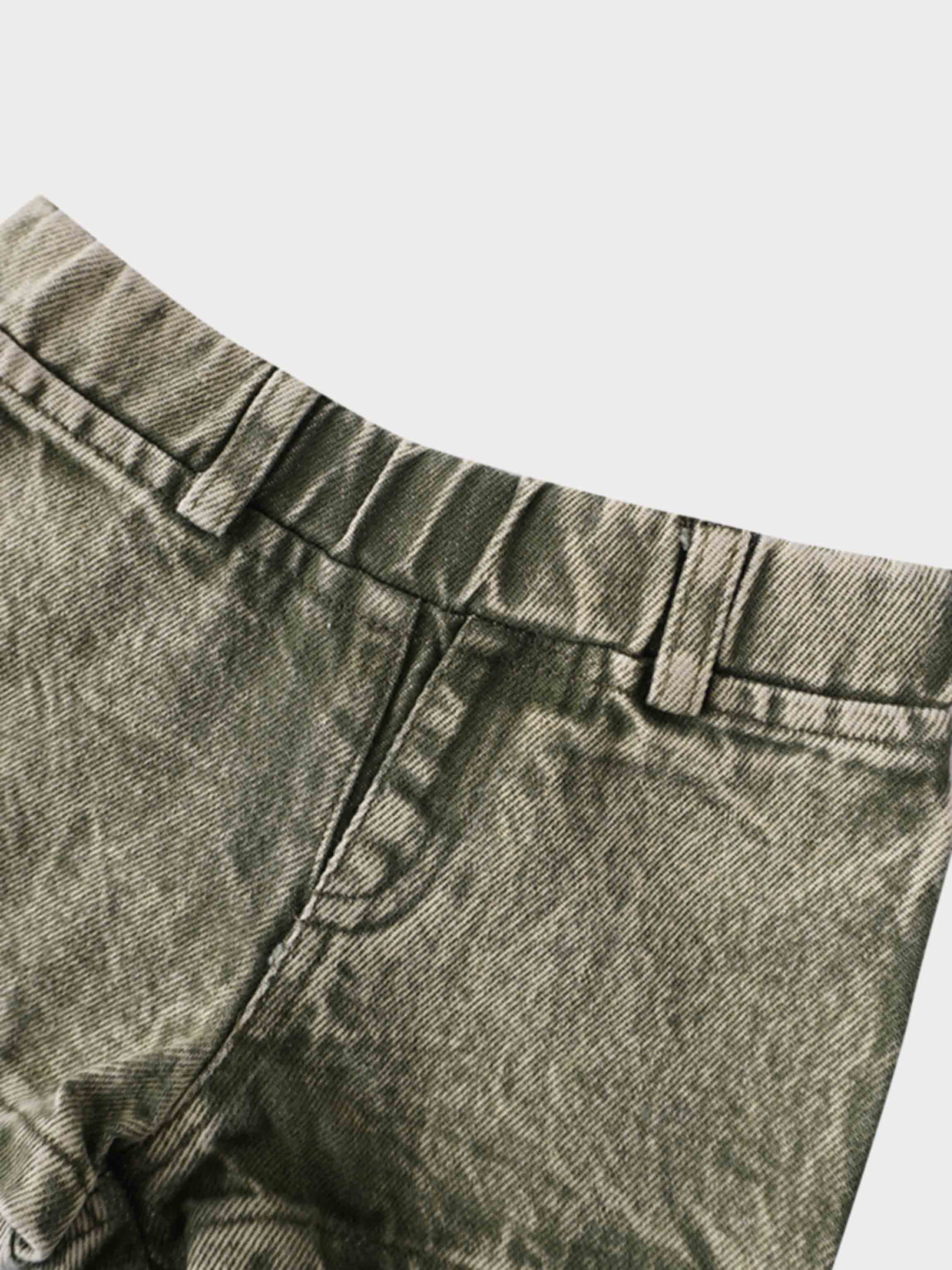 Denim Shorts -  Green Denim