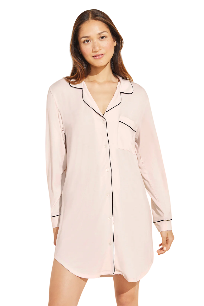 Gisele Sleepshirt - Sorbet Pink/Black