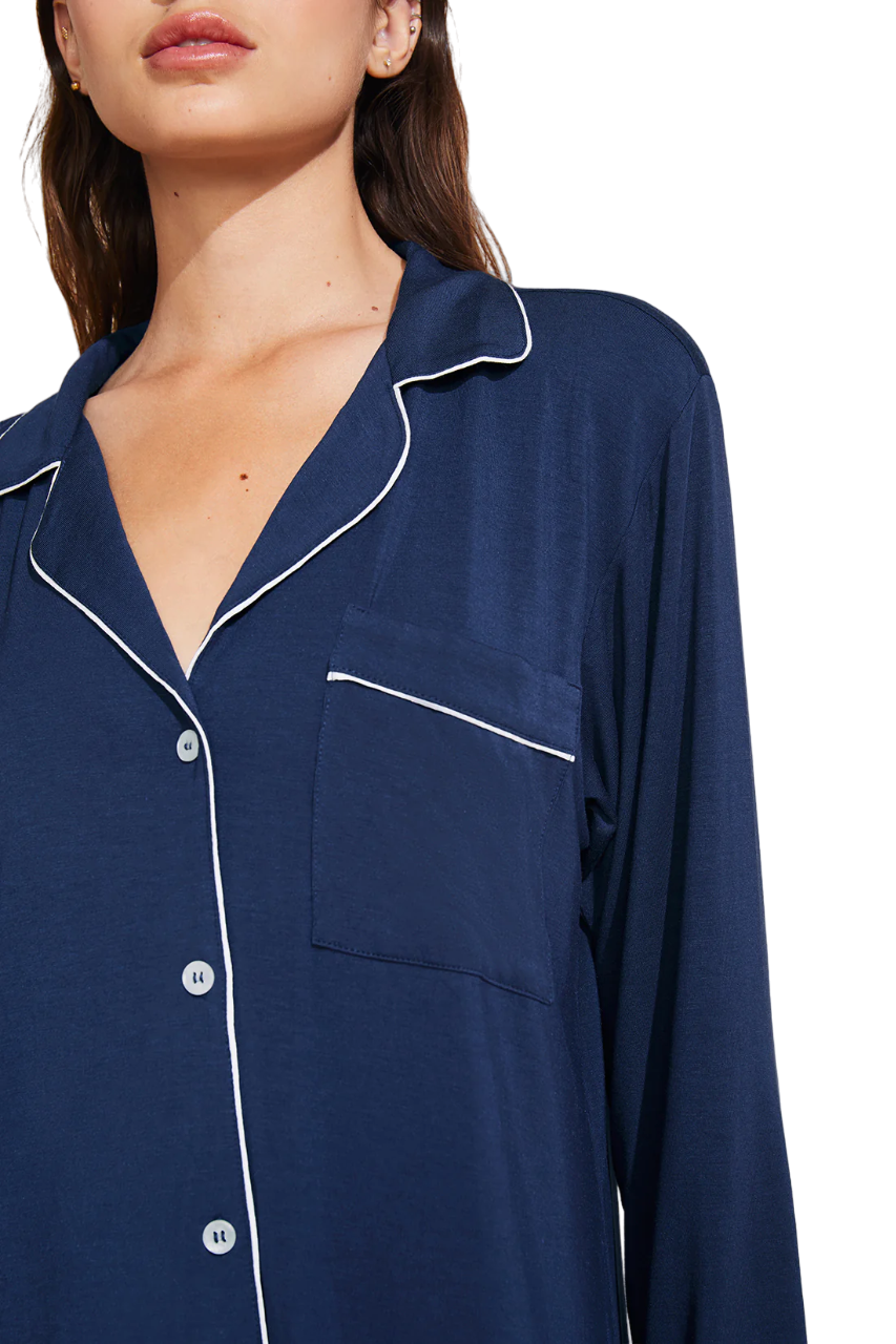 Gisele Sleepshirt - Navy/Ivory