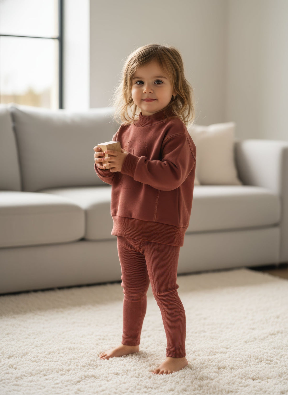 Embossed Mug Sweatshirt & Leggings Set