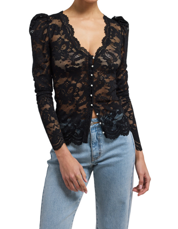 Brandi Lace Top - Black
