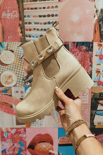 Follow Me Nude Amulet Booties