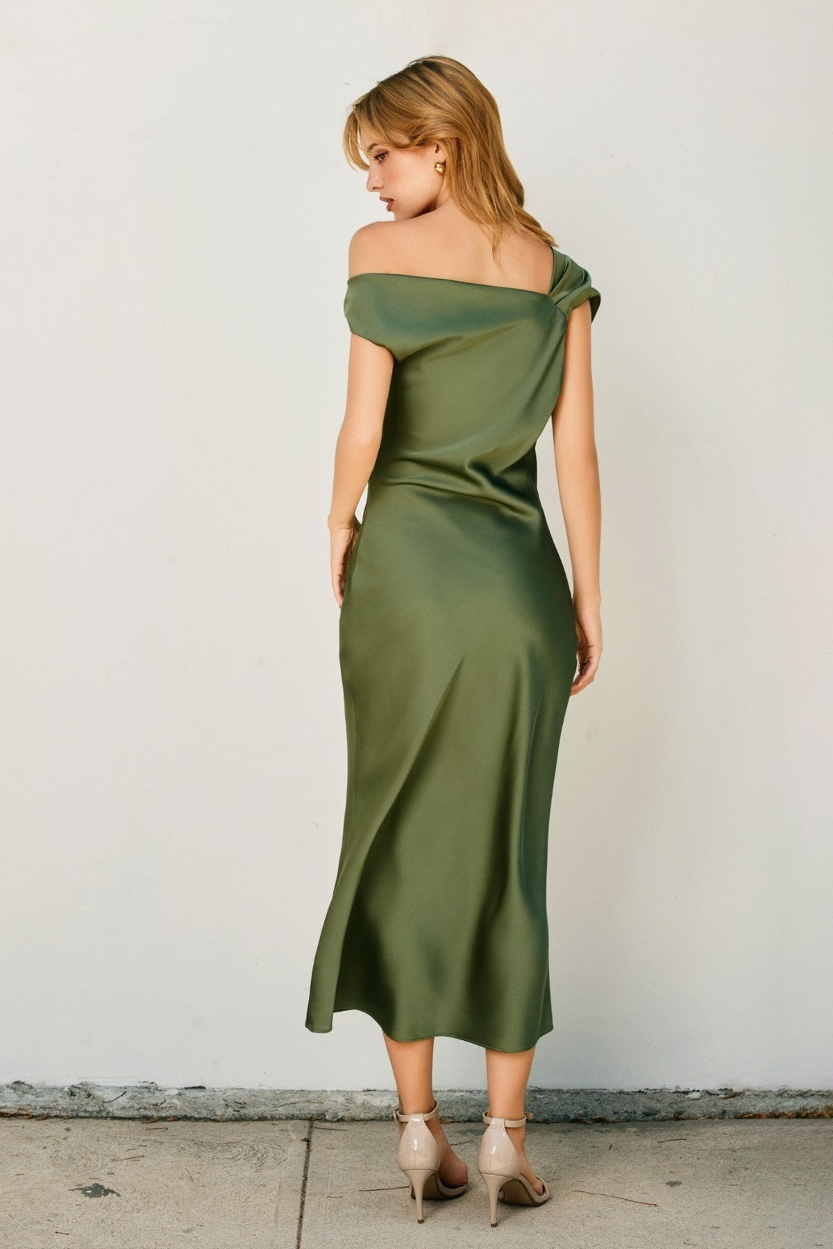 ELIANA SATIN MIDI DRESS