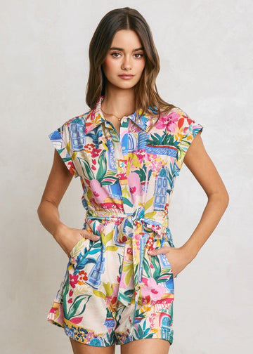 ALIX BUTTON DOWN ROMPER