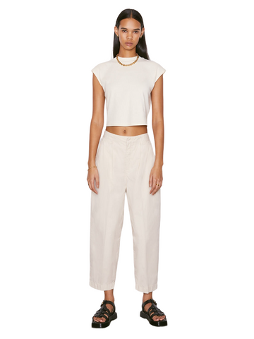 Fluid Twill Pleated Pant - Flax