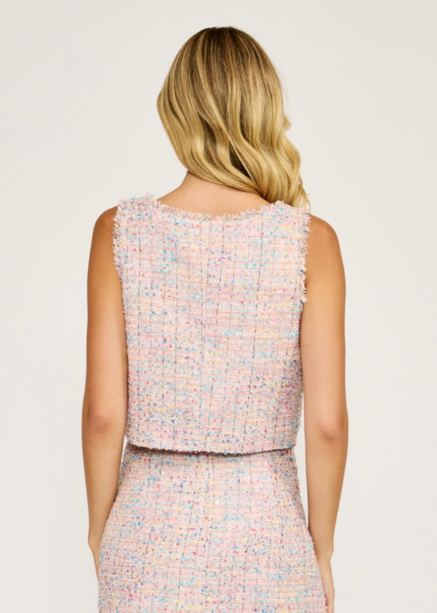 LISA CROPPED VEST TOP
