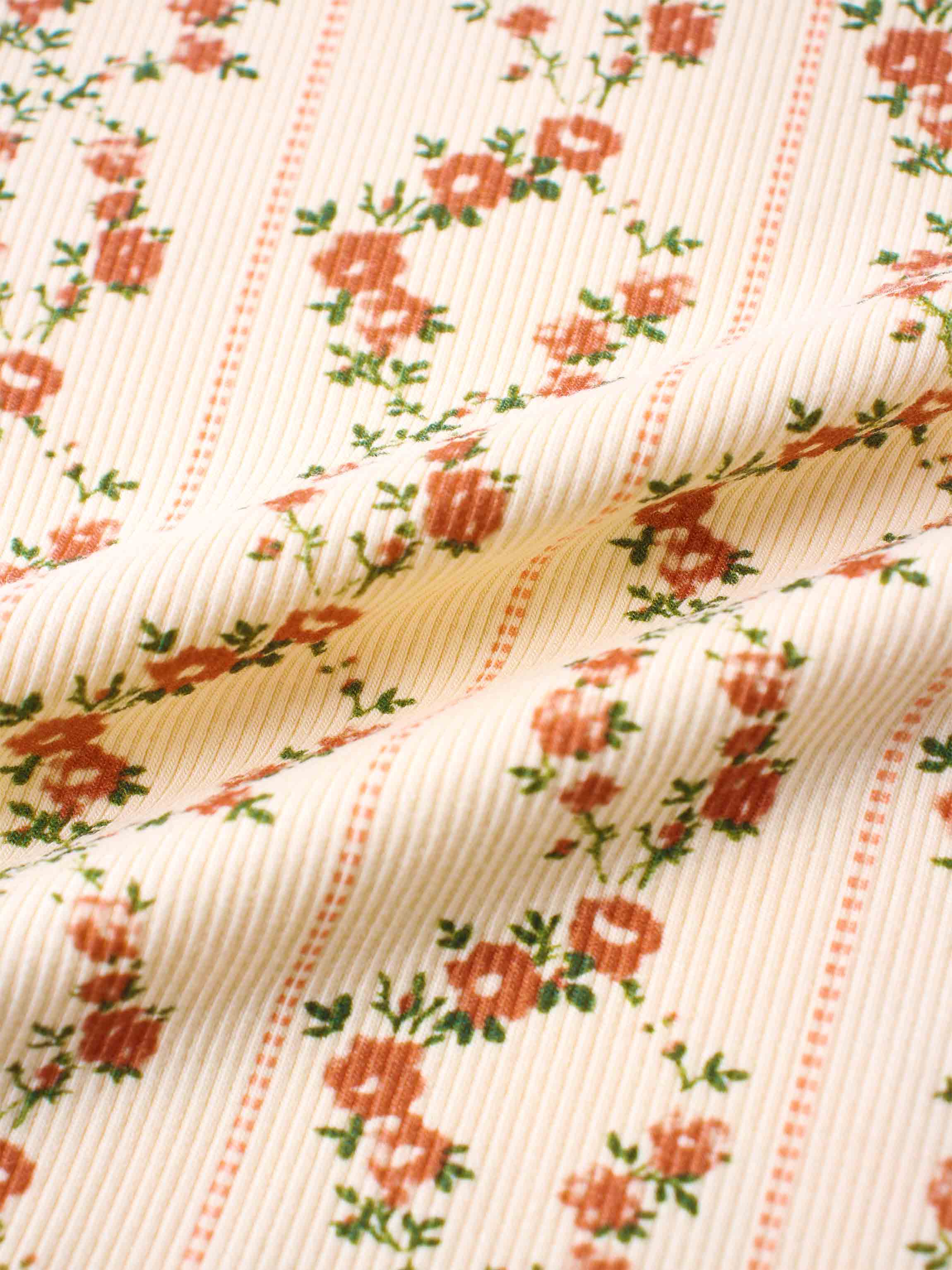 Floral Cascade 3/4 Sleeve Shirt & Skirt