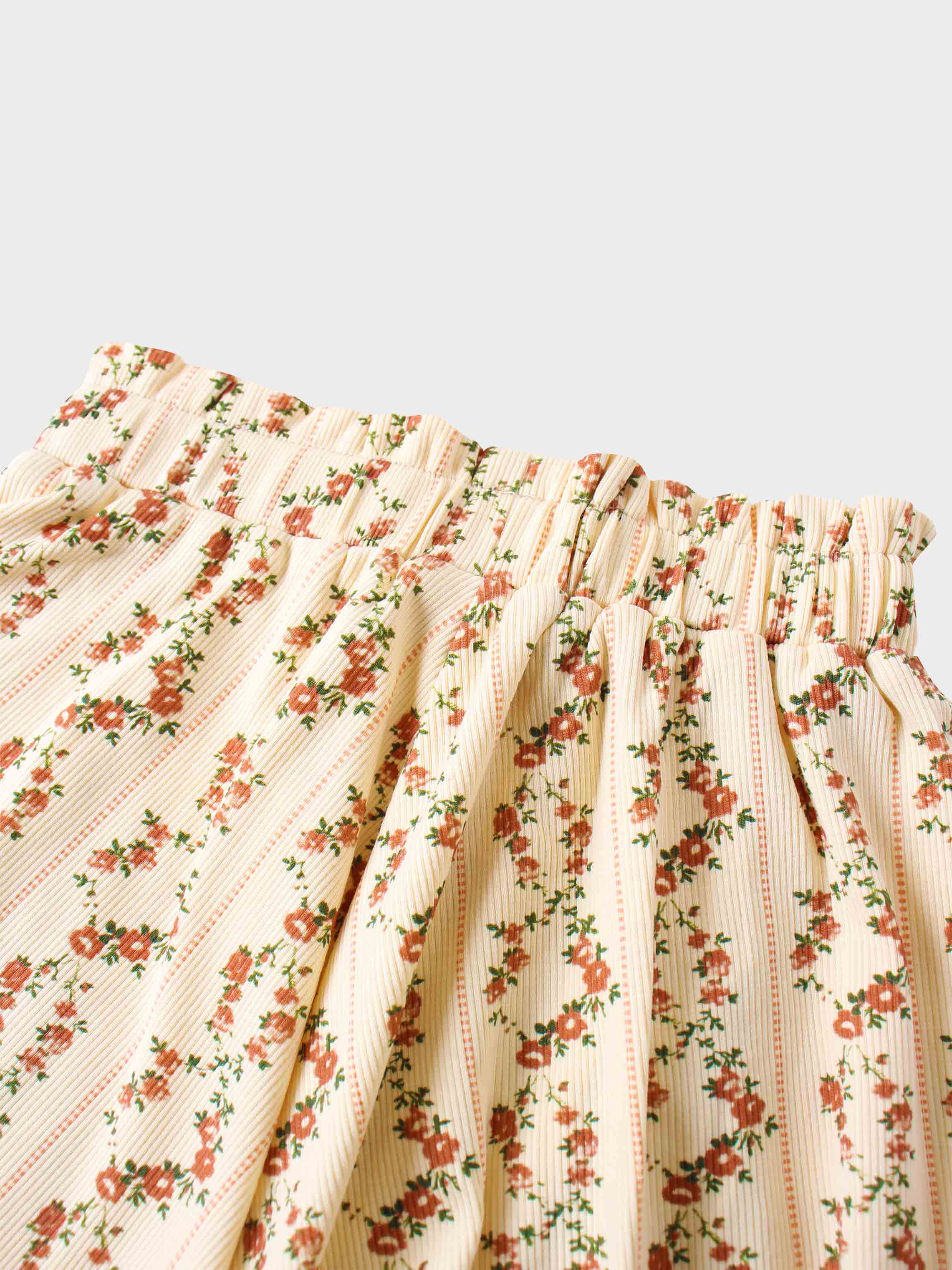 Floral Cascade 3/4 Sleeve Shirt & Skirt