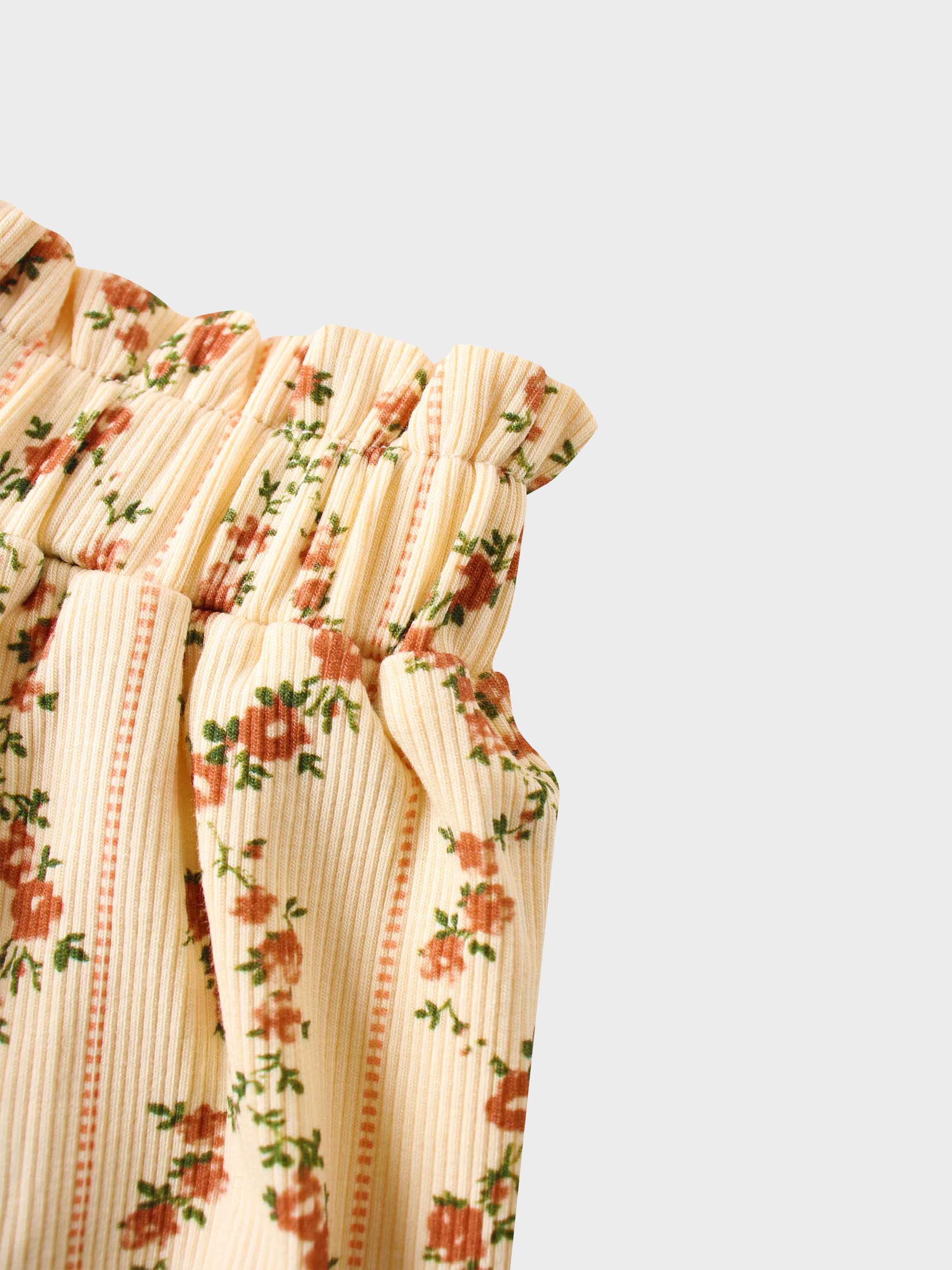 Floral Cascade 3/4 Sleeve Shirt & Skirt