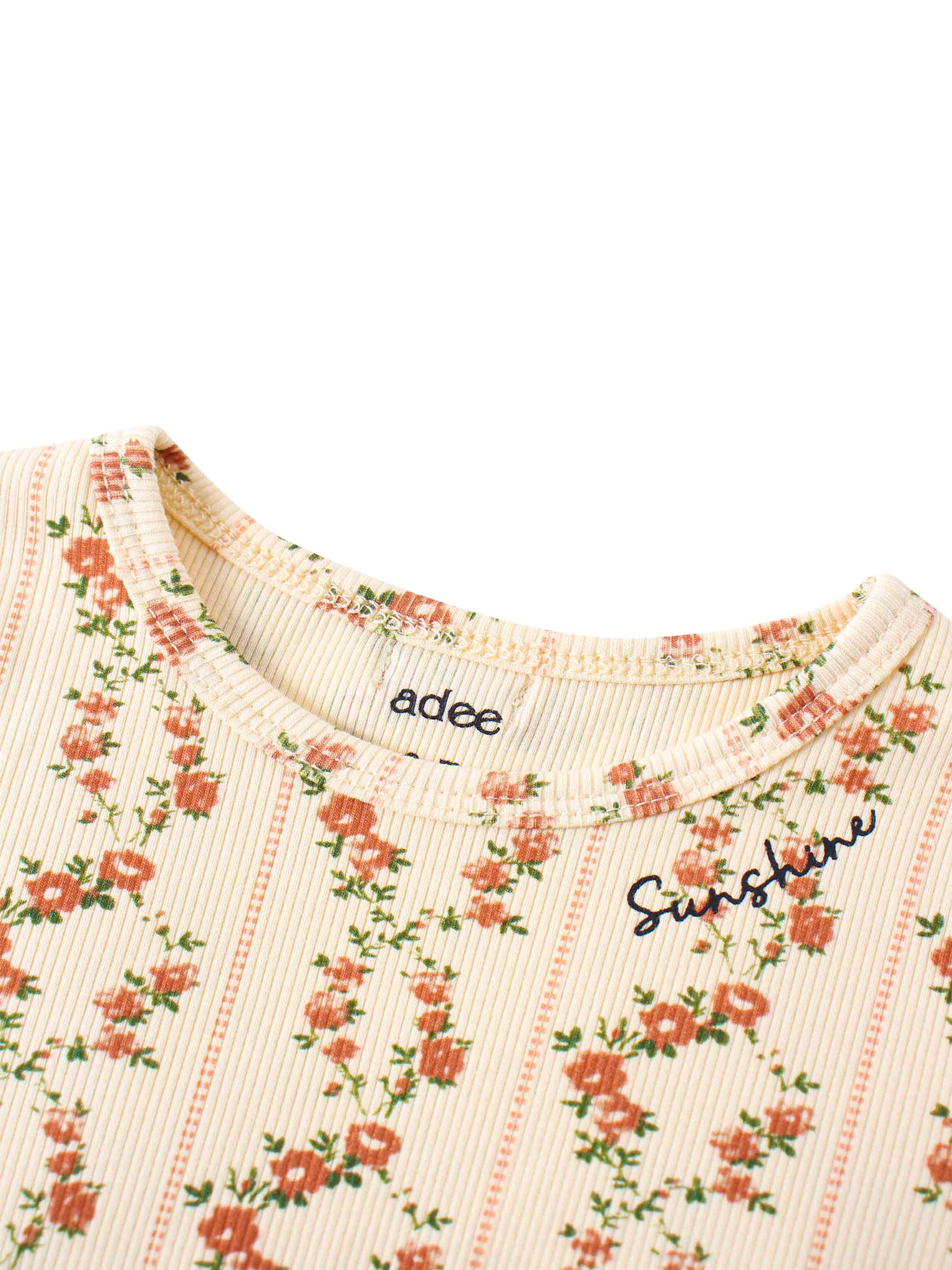 Floral cascade Short sleeve shirt & skirt