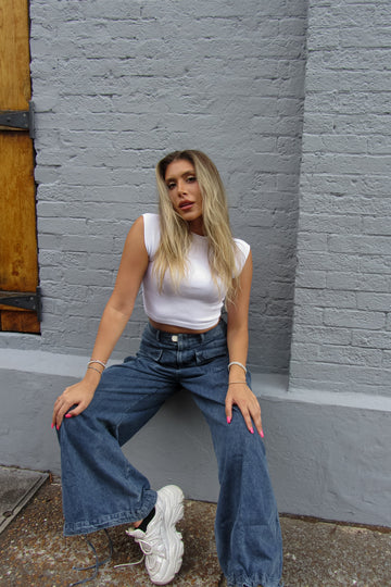 Denim Front Pocket Parachute Jeans
