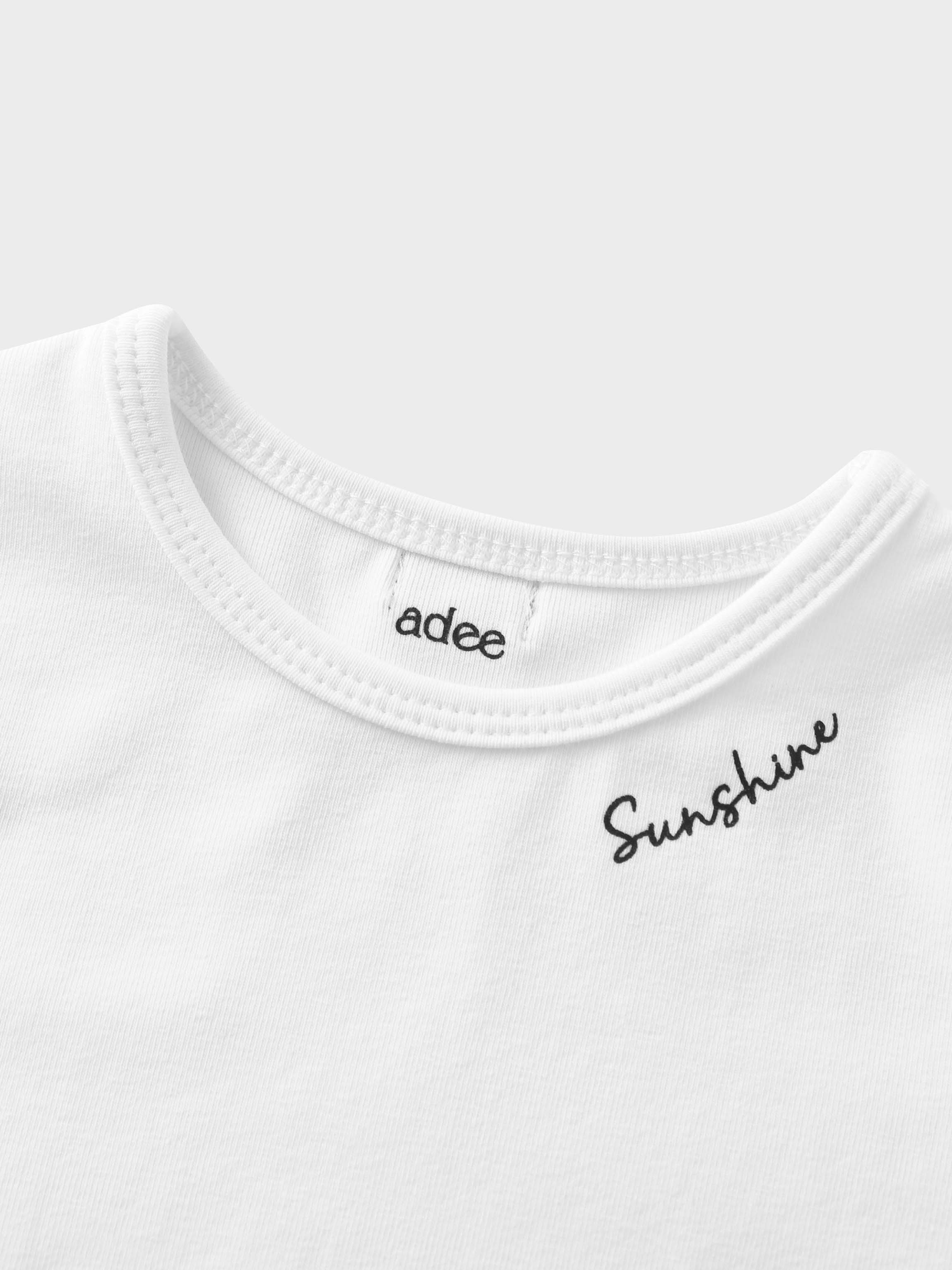 White Fitted 3/4 Sleeve T-Shirt