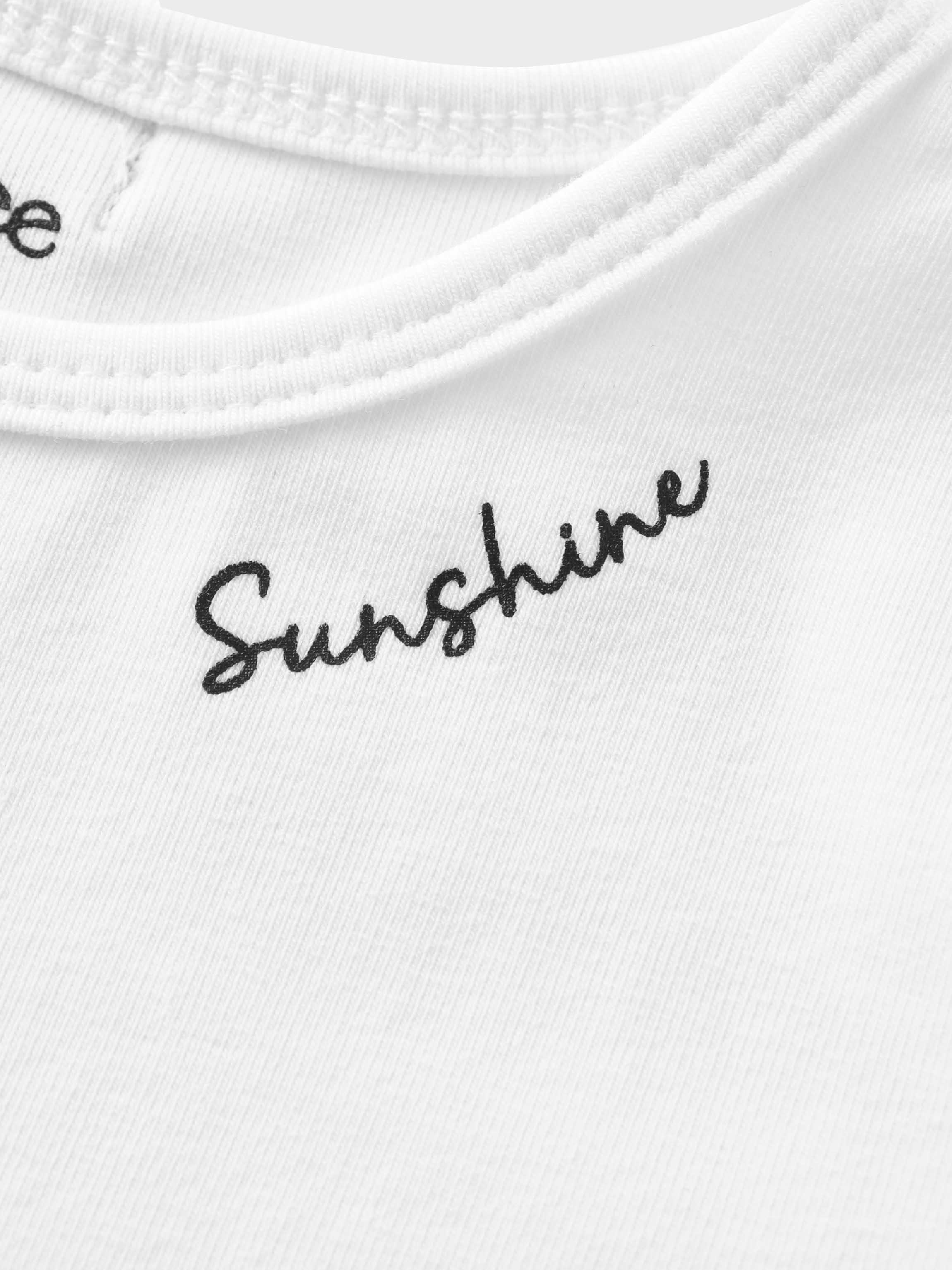 White Fitted 3/4 Sleeve T-Shirt