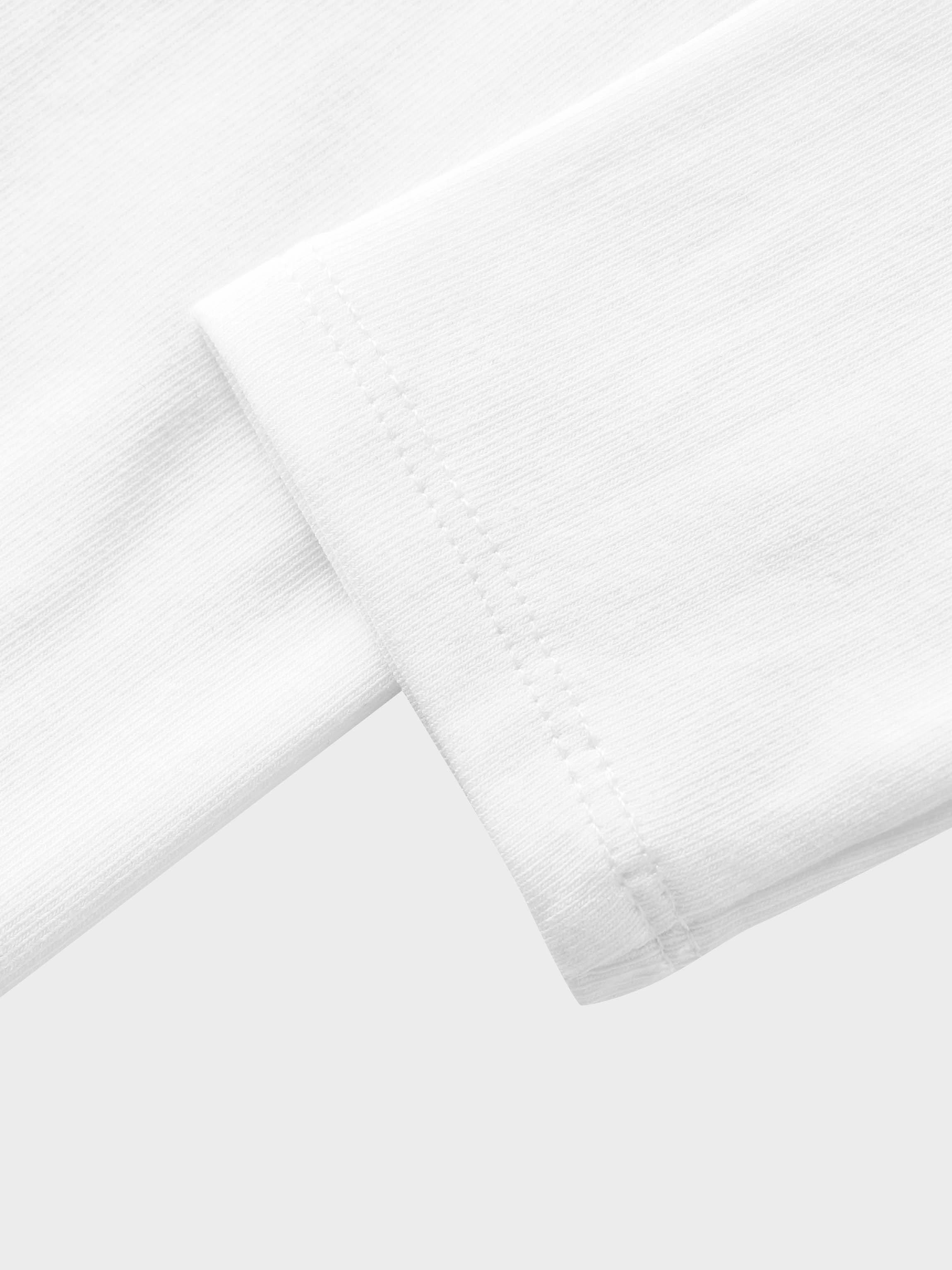 White Fitted 3/4 Sleeve T-Shirt