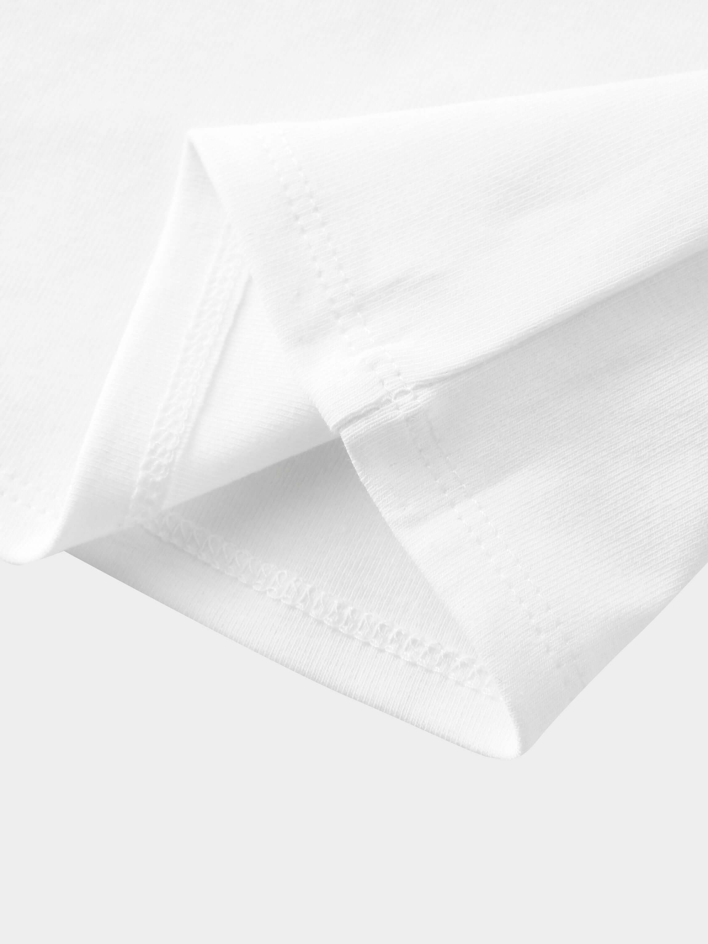 White Fitted 3/4 Sleeve T-Shirt