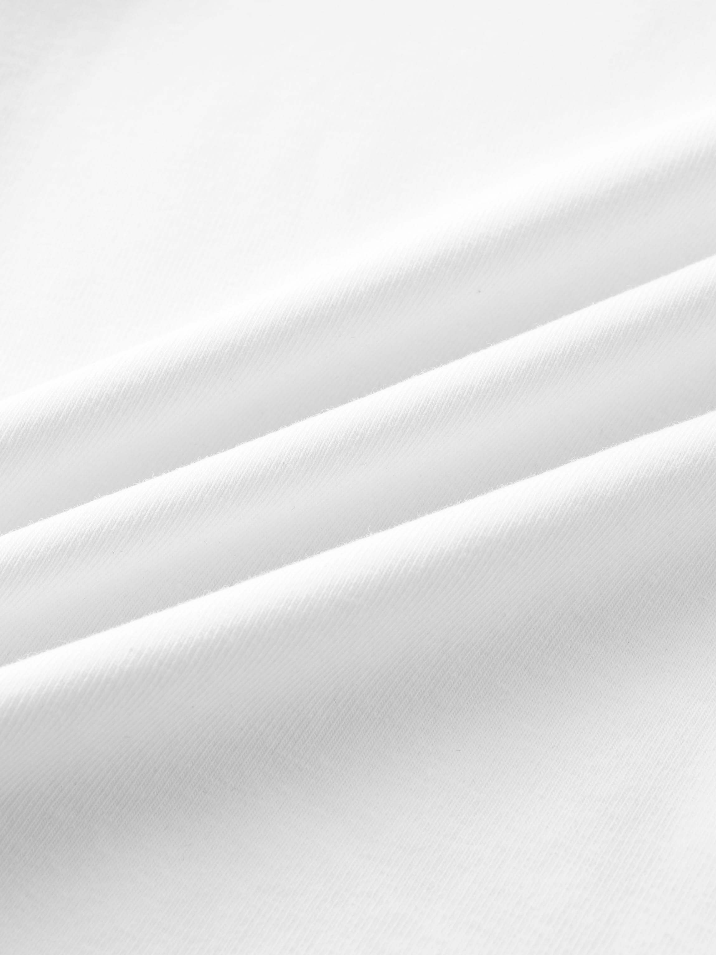 White Fitted 3/4 Sleeve T-Shirt