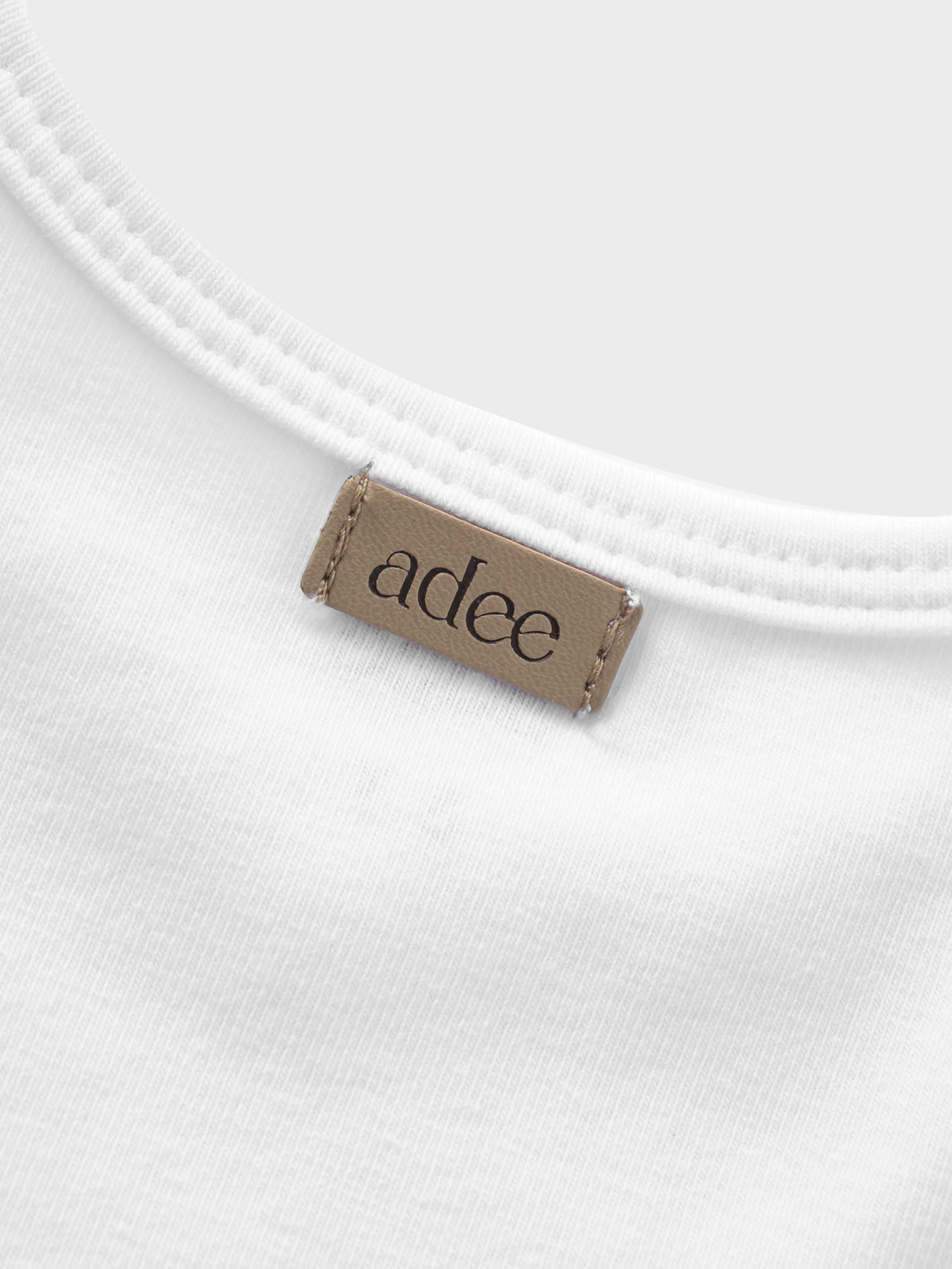 White Fitted 3/4 Sleeve T-Shirt