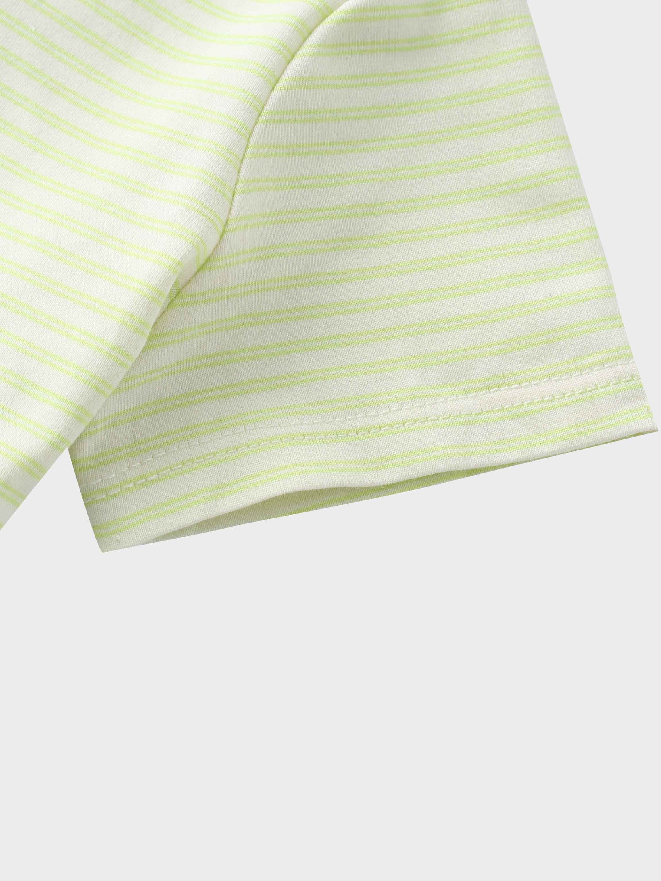 Yellow Striped Short Sleeve T-Shirt