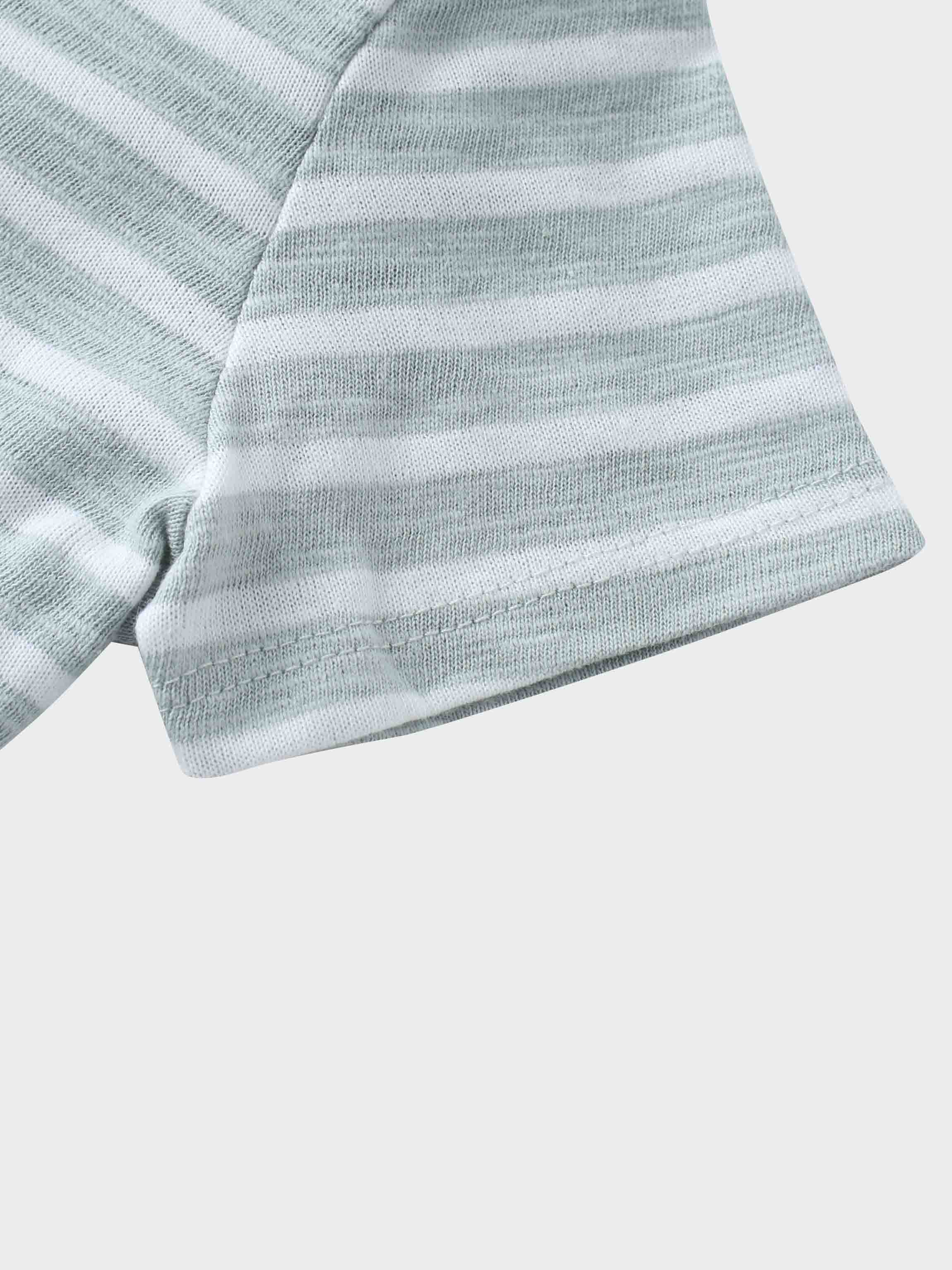 Striped Short Sleeve T-Shirt - Pastel Green