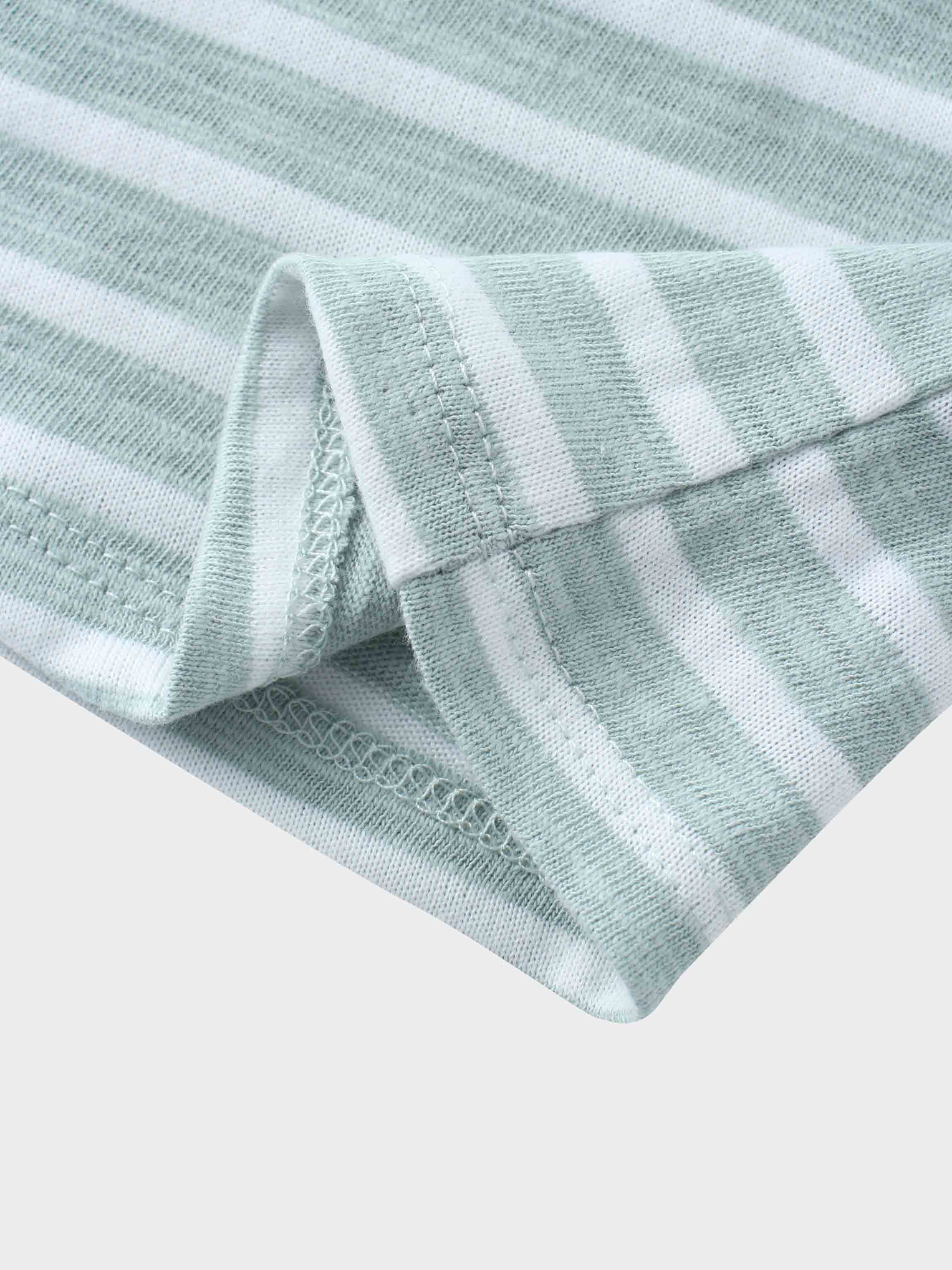 Striped Short Sleeve T-Shirt - Pastel Green