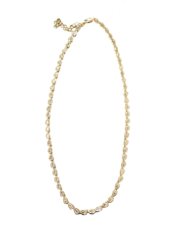 Teardrop Tennis Necklace - Gold