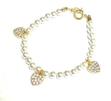 Pearl & Ruby Bracelet - White