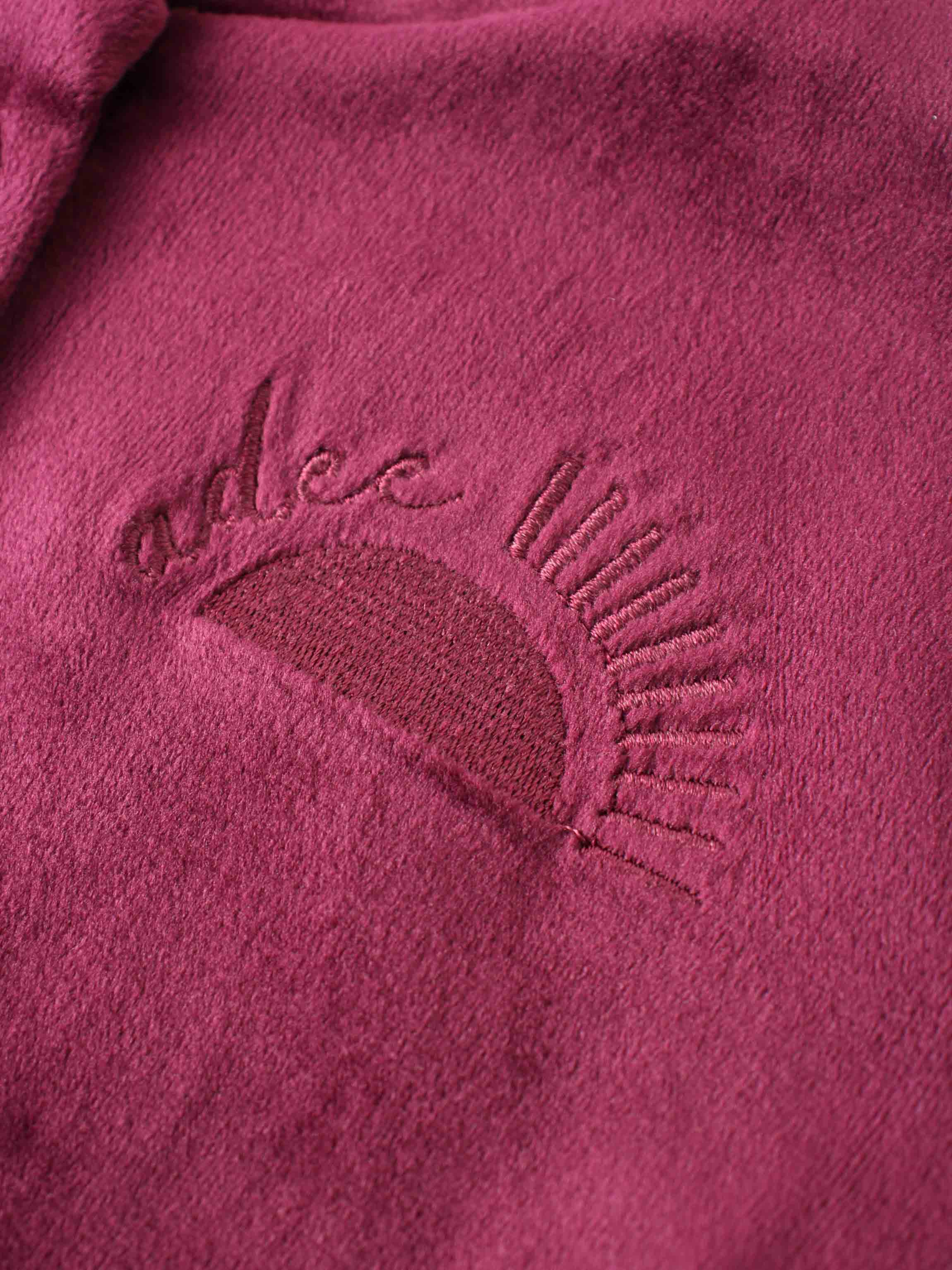 Velour Bomber Set -  Burgundy