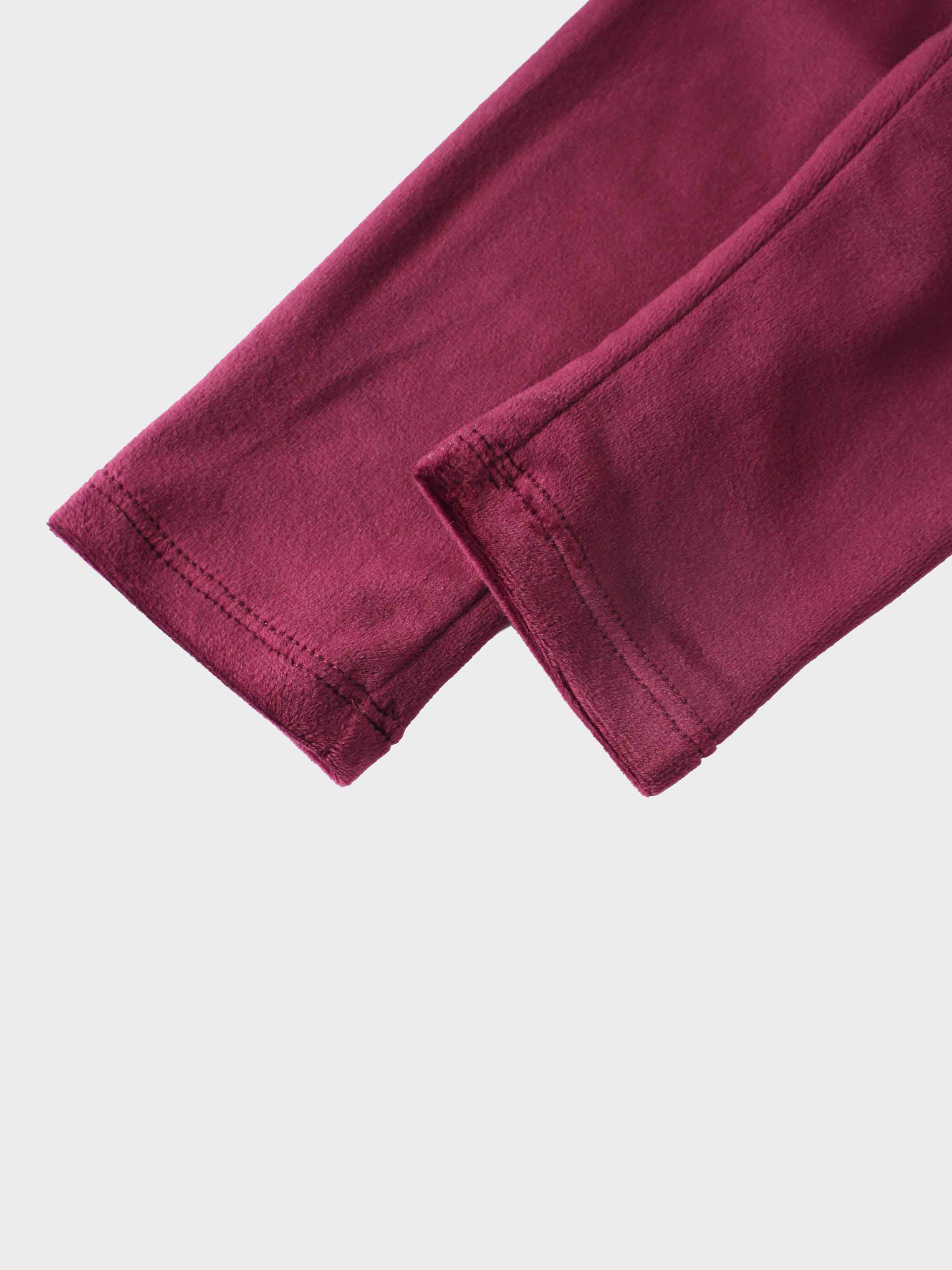 Velour Bomber Set -  Burgundy