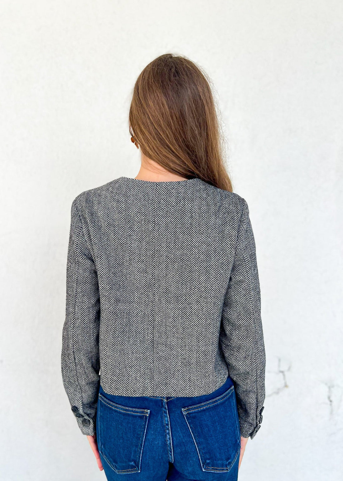 SYLVIE HERRINGBONE JACKET