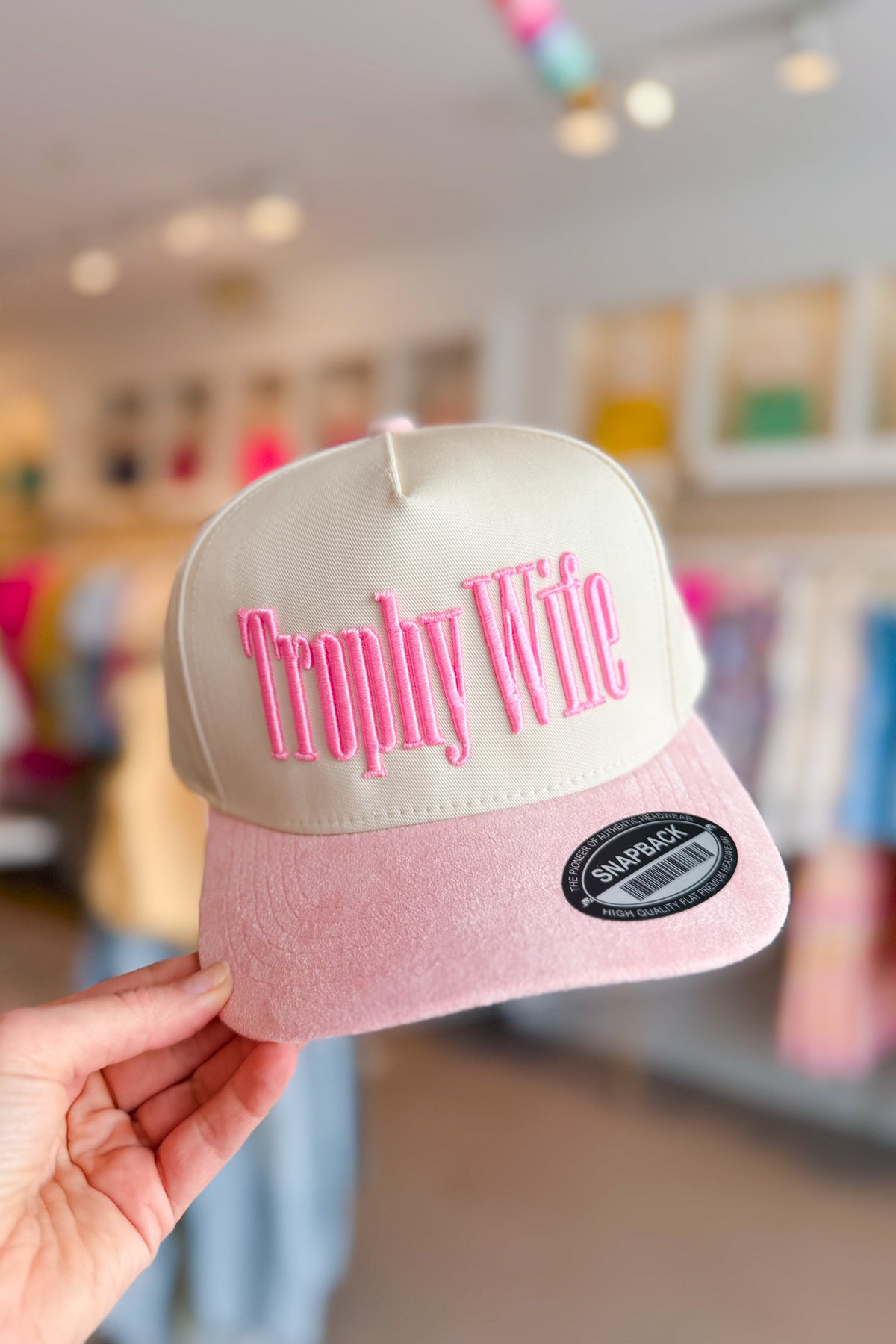 Pink Trophy Wife Embroidered Trucker Hat
