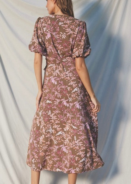 ANASTASIA WRAP MIDI DRESS