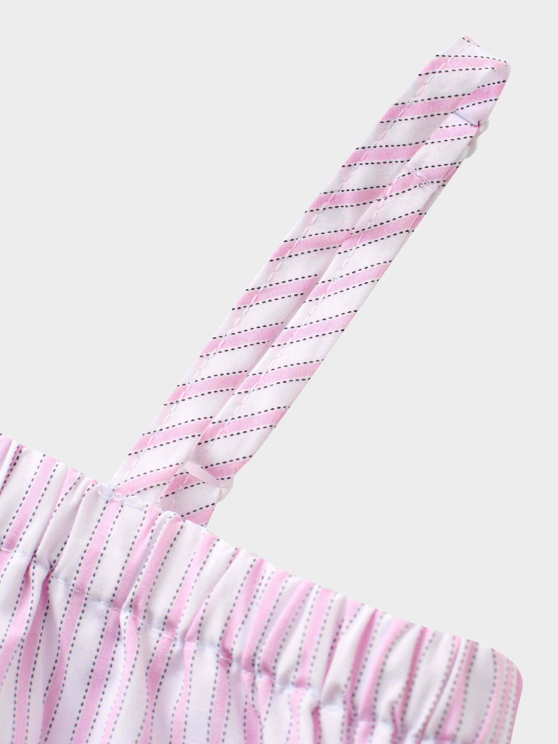 Striped Cotton Jumper-Pink