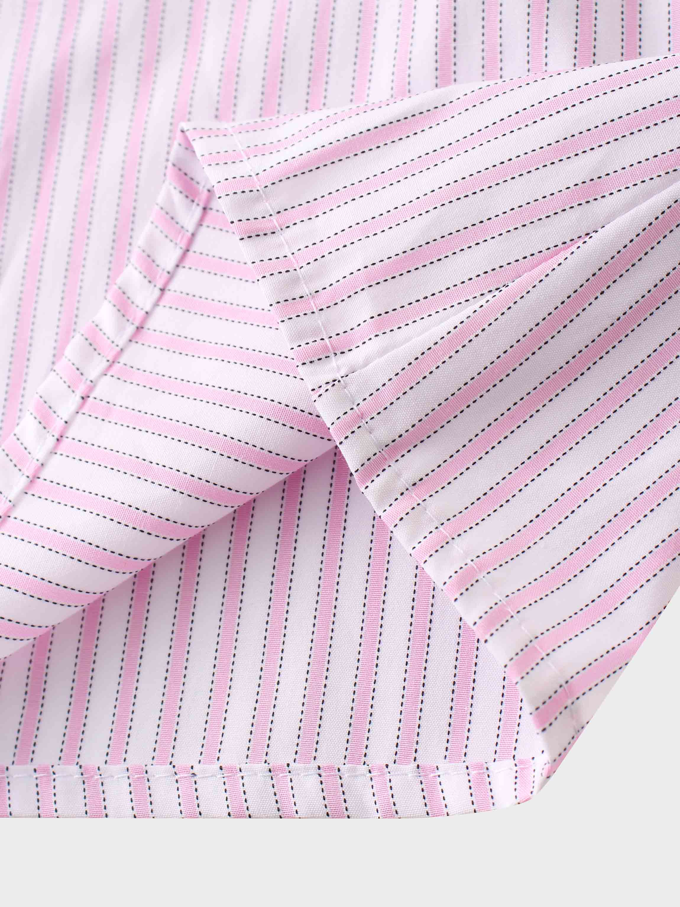 Striped Cotton Jumper-Pink