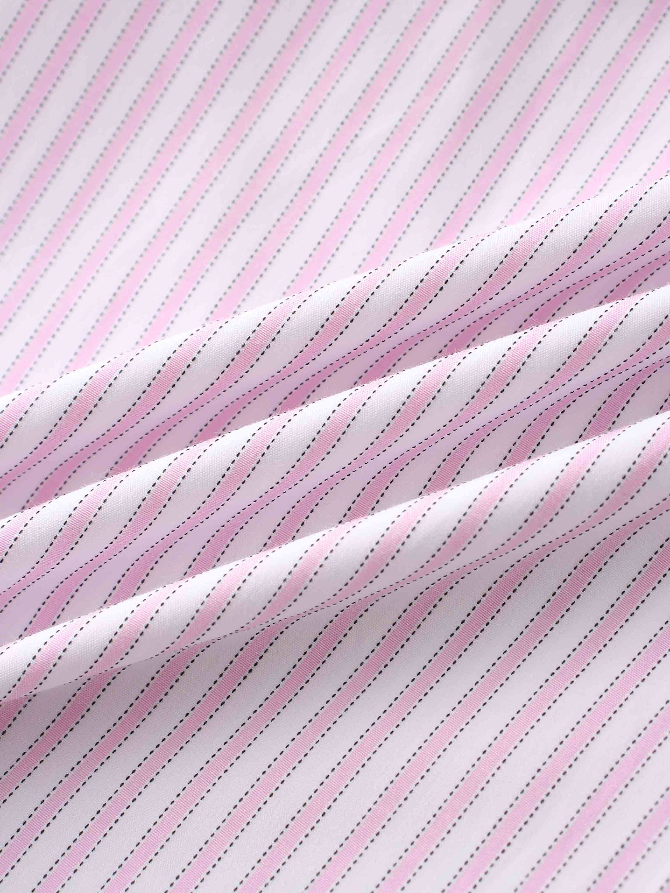 Striped Cotton Skirt-Pink