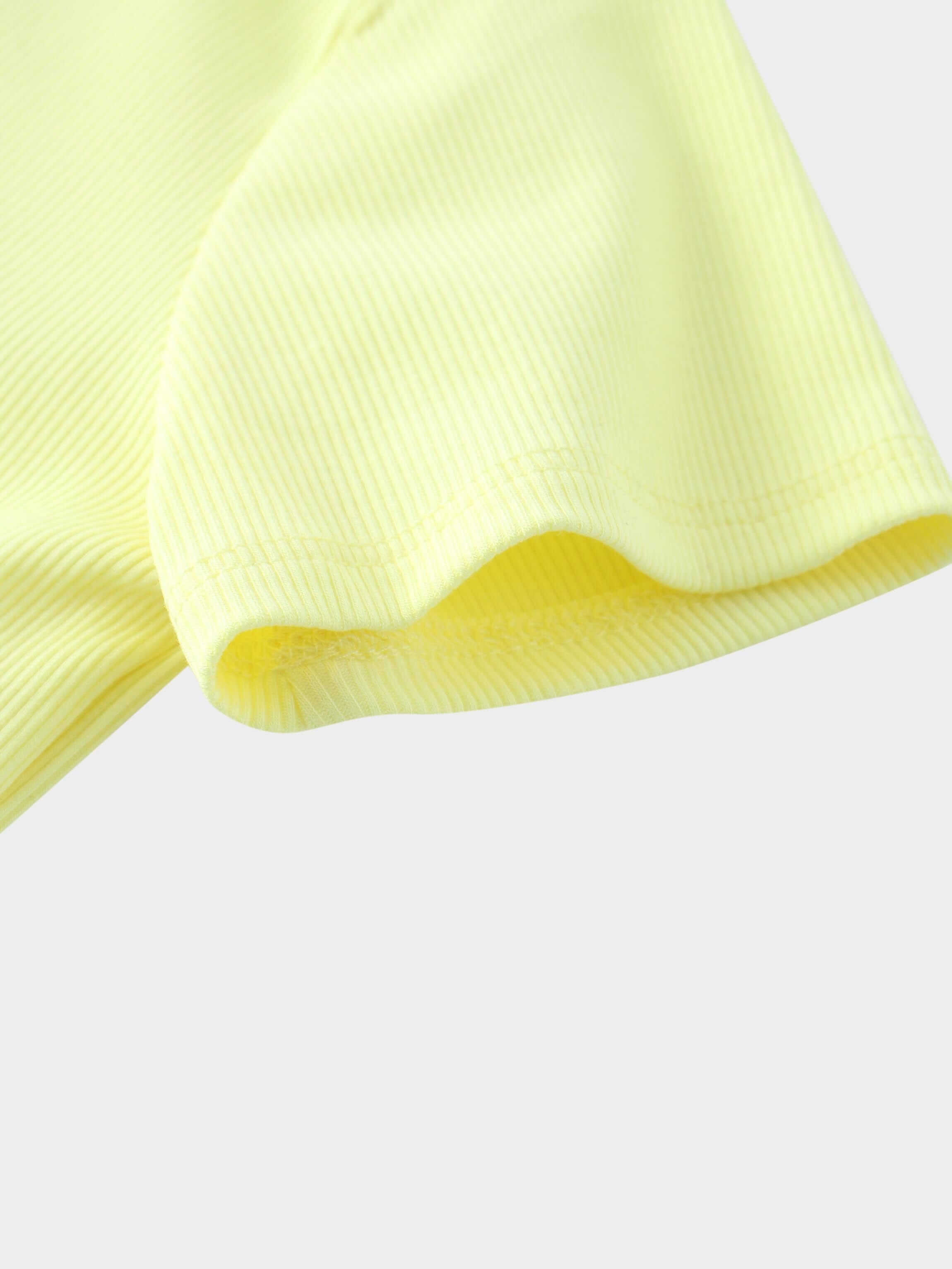Yellow Ribbed T-Shirt