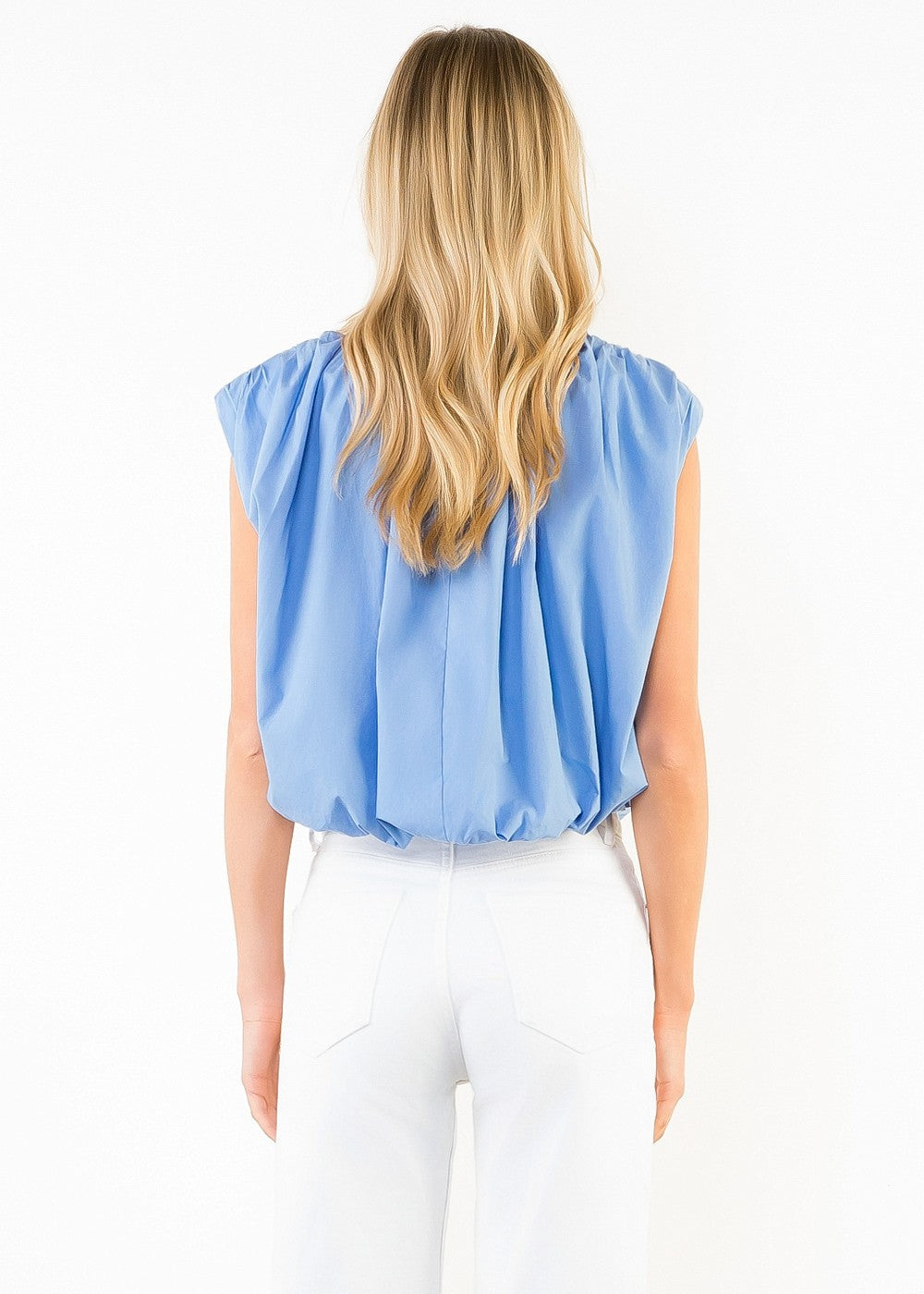 CAMILLE SLEEVELESS BUBBLE TOP