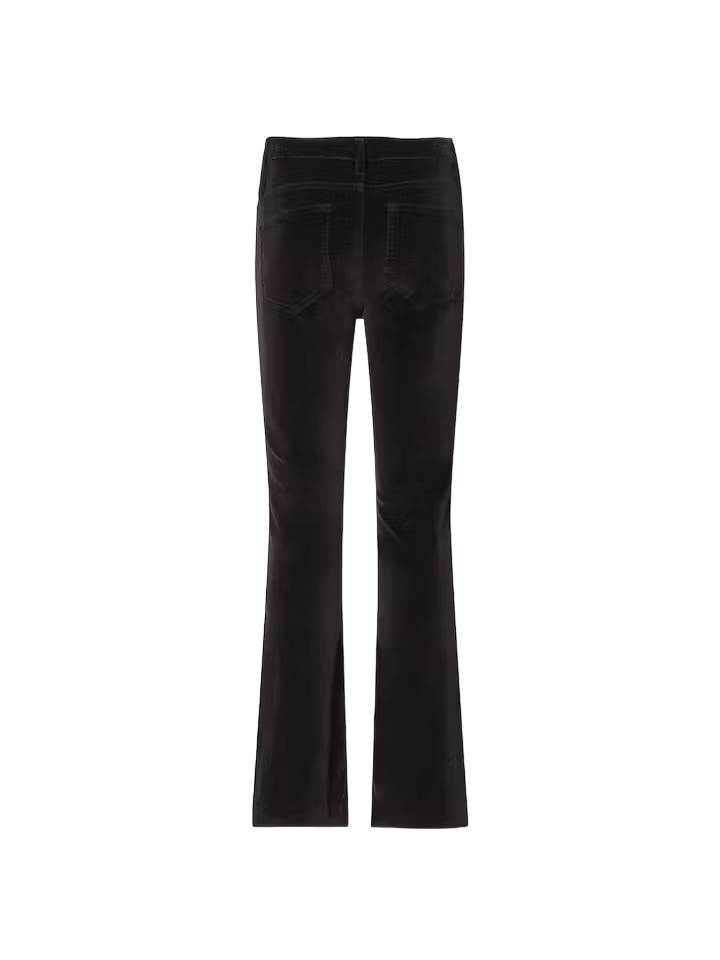 Le Crop Mini Boot Velveteen - Black