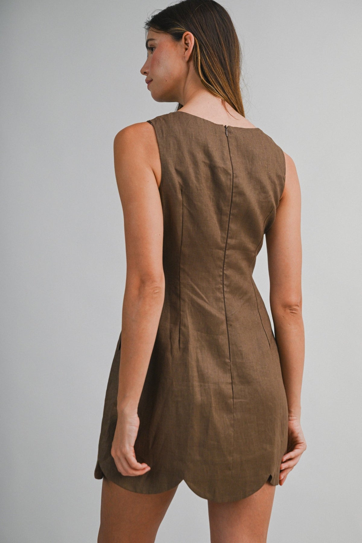 GABRIELLA LINEN MINI DRESS