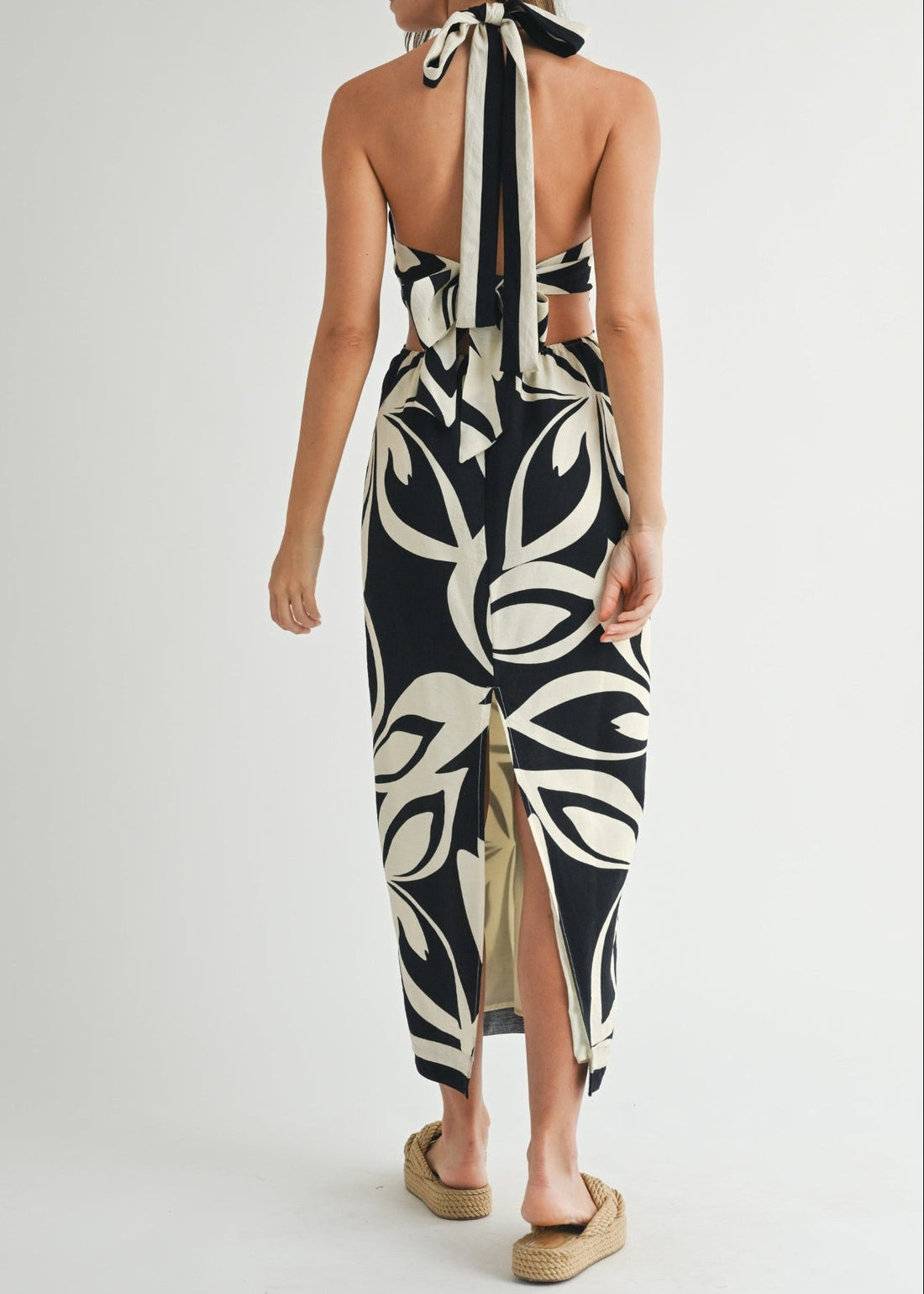 ALICIA HALTER MIDI DRESS