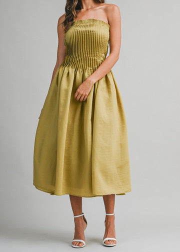 KENDRA STRAPLESS MIDI DRESS